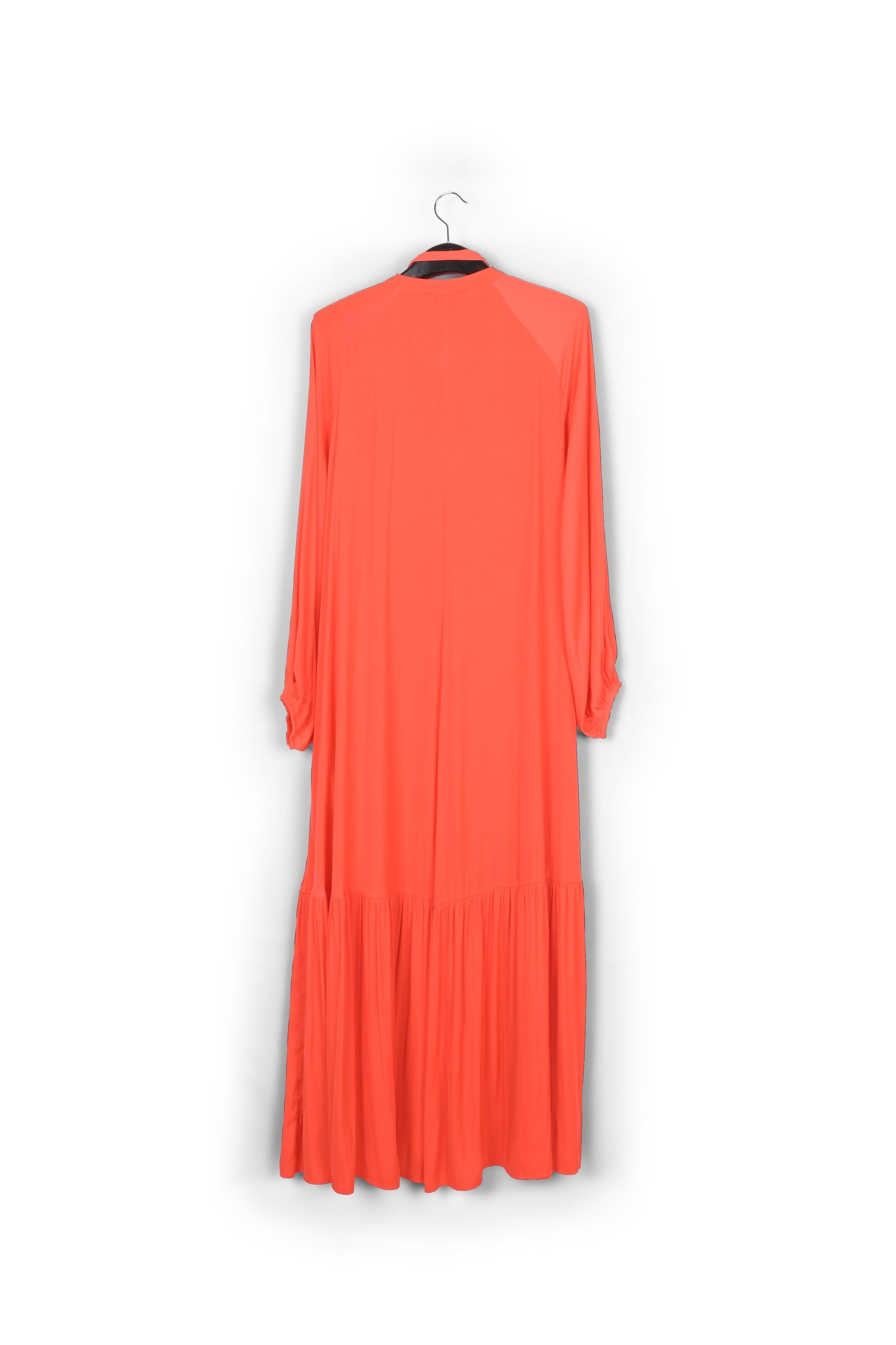 Bright orange long-sleeved maxi dress RE—SSENTIEL | Essentiel second hand