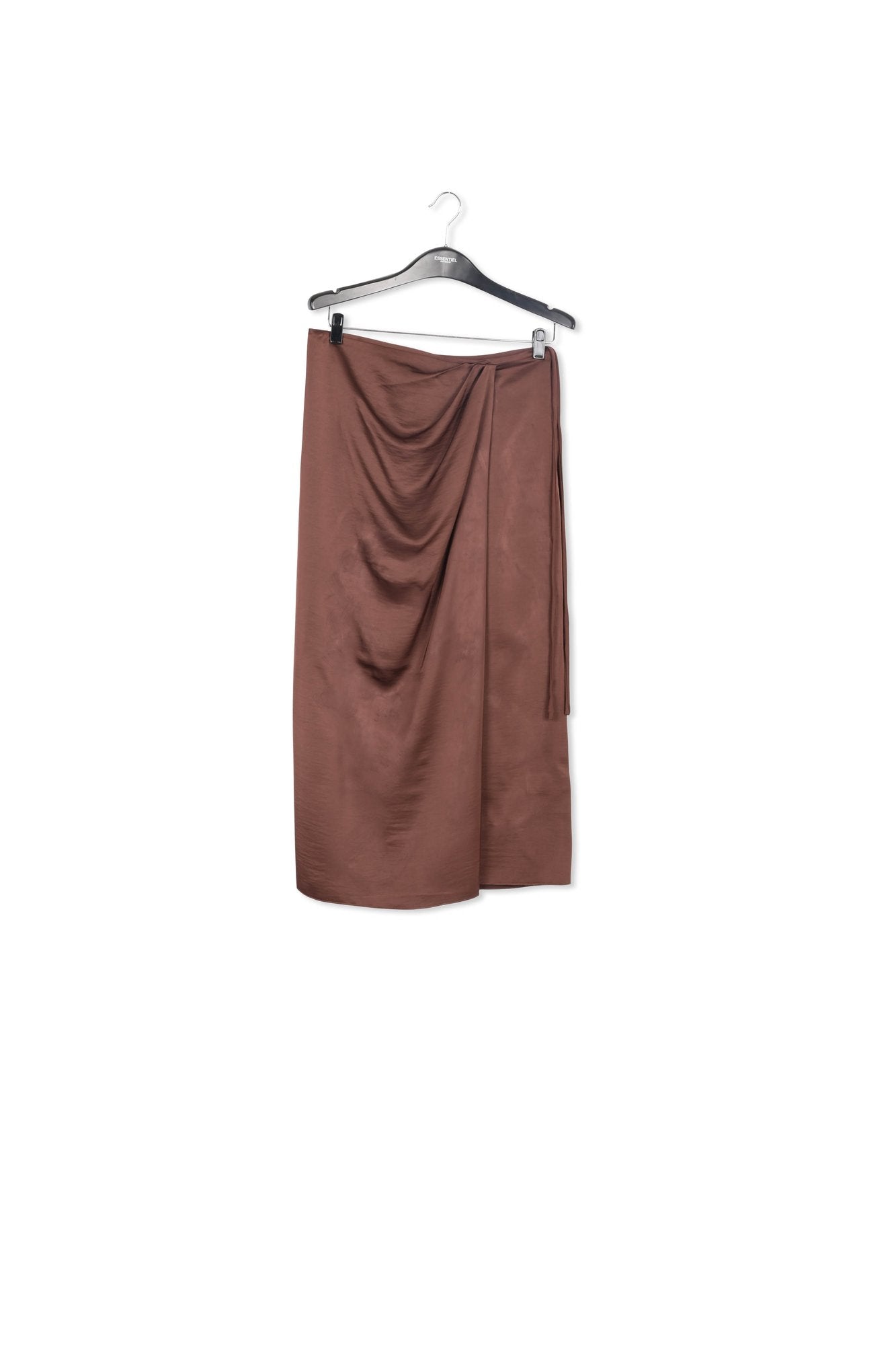 Brown midi wrap skirt RE—SSENTIEL | Essentiel second hand