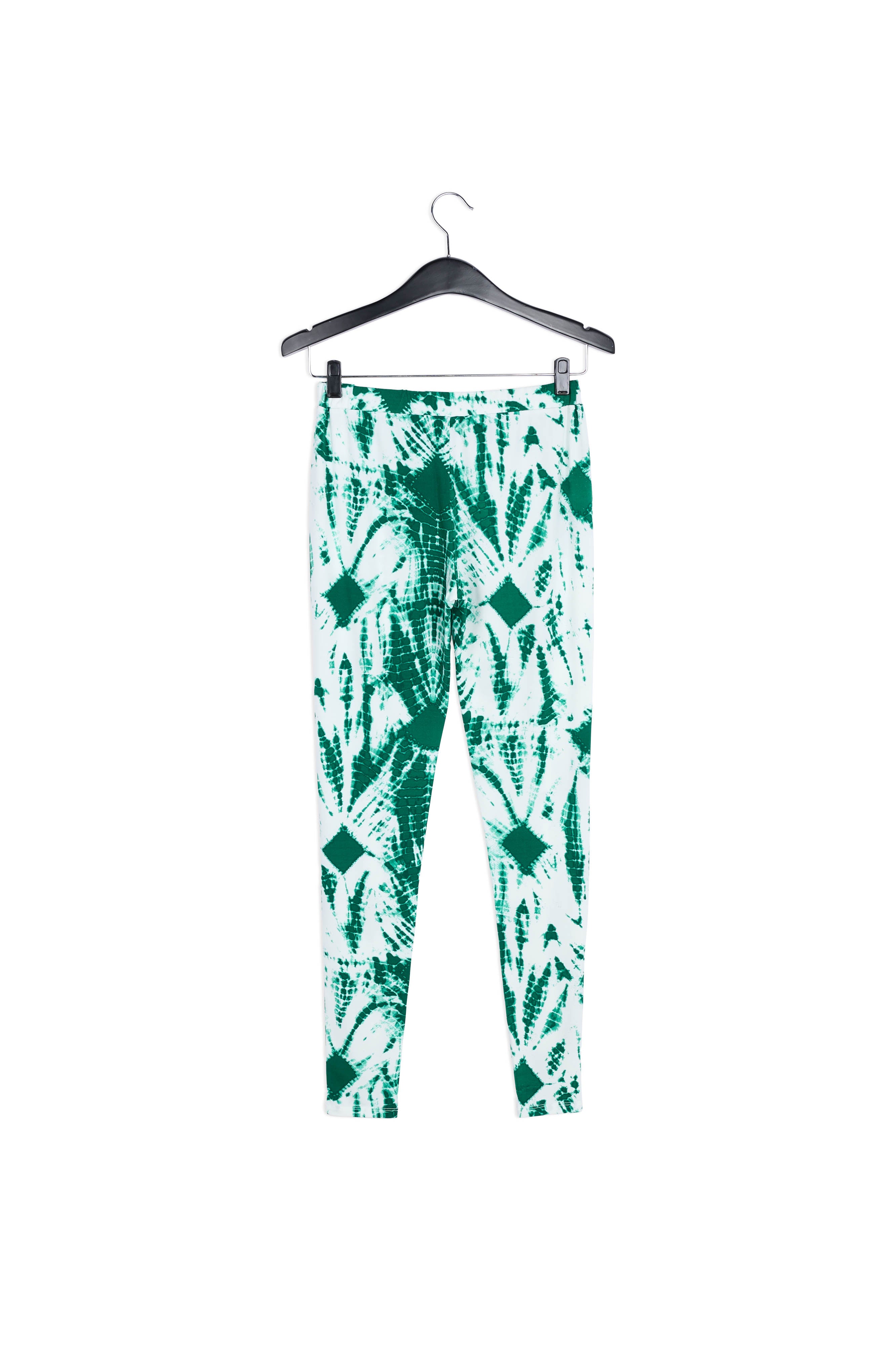 Gebroken witte en groene tie-dyed legging RE—SSENTIEL | Essentiel second hand