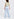 Light blue plaid wide leg trousers Faume - seconde main
