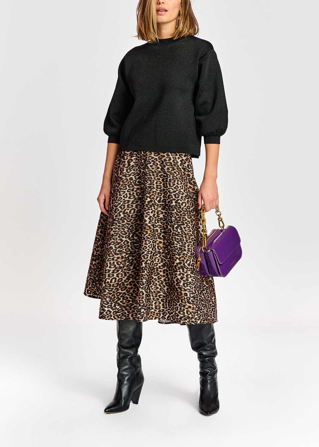 Top noir tricoté au lurex RE—SSENTIEL | Essentiel second hand