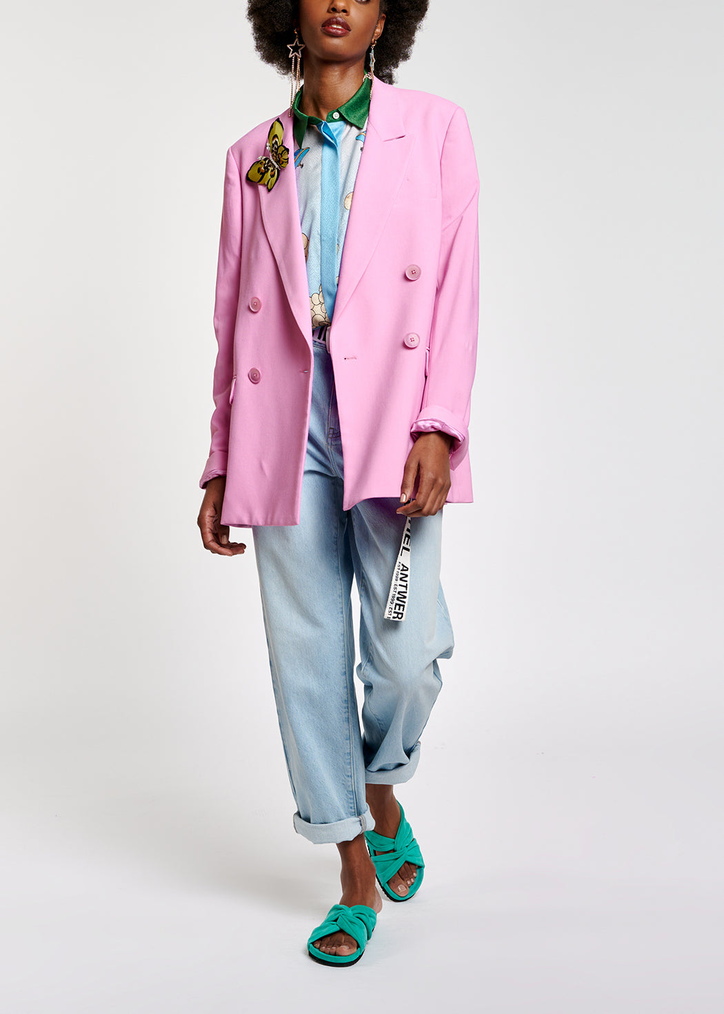 Veste croisée oversize rose RE—SSENTIEL | Essentiel second hand