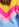 Yellow, pink and blue v pattern sweater Faume - seconde main
