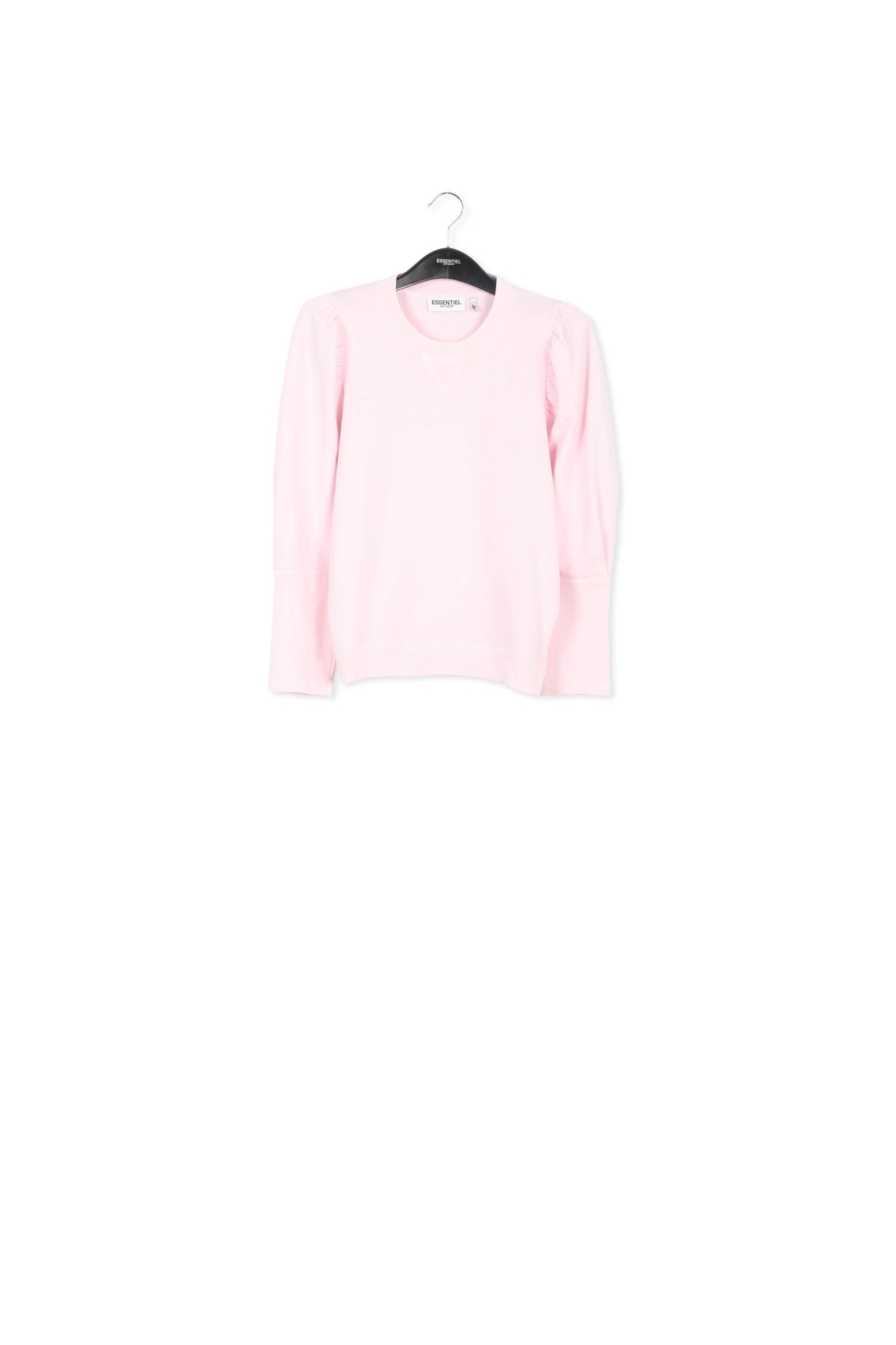 Light pink organic-cotton jersey sweatshirt RE—SSENTIEL | Essentiel second hand
