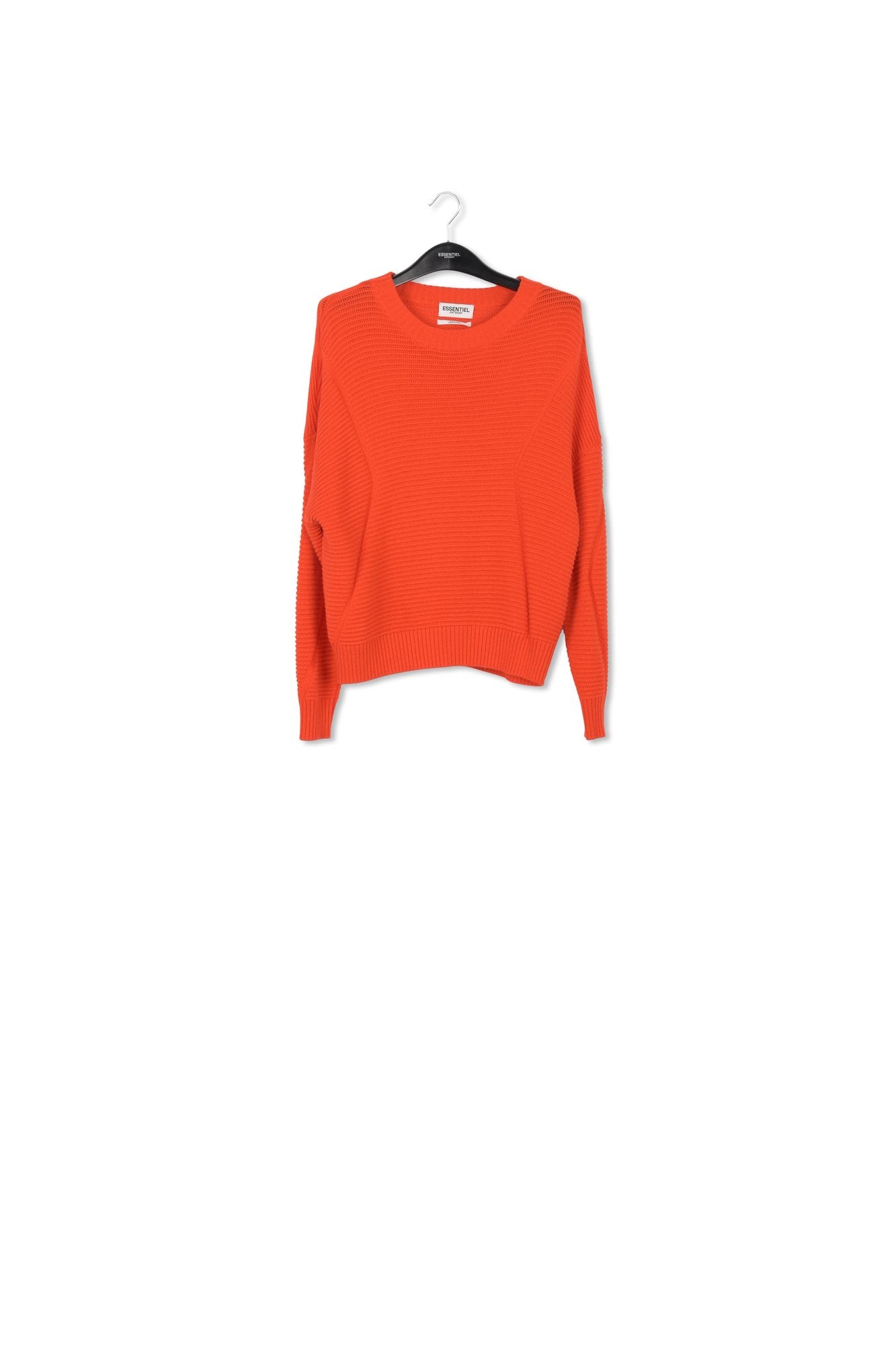 Pull en tricot côtelé orange RE—SSENTIEL | Essentiel second hand