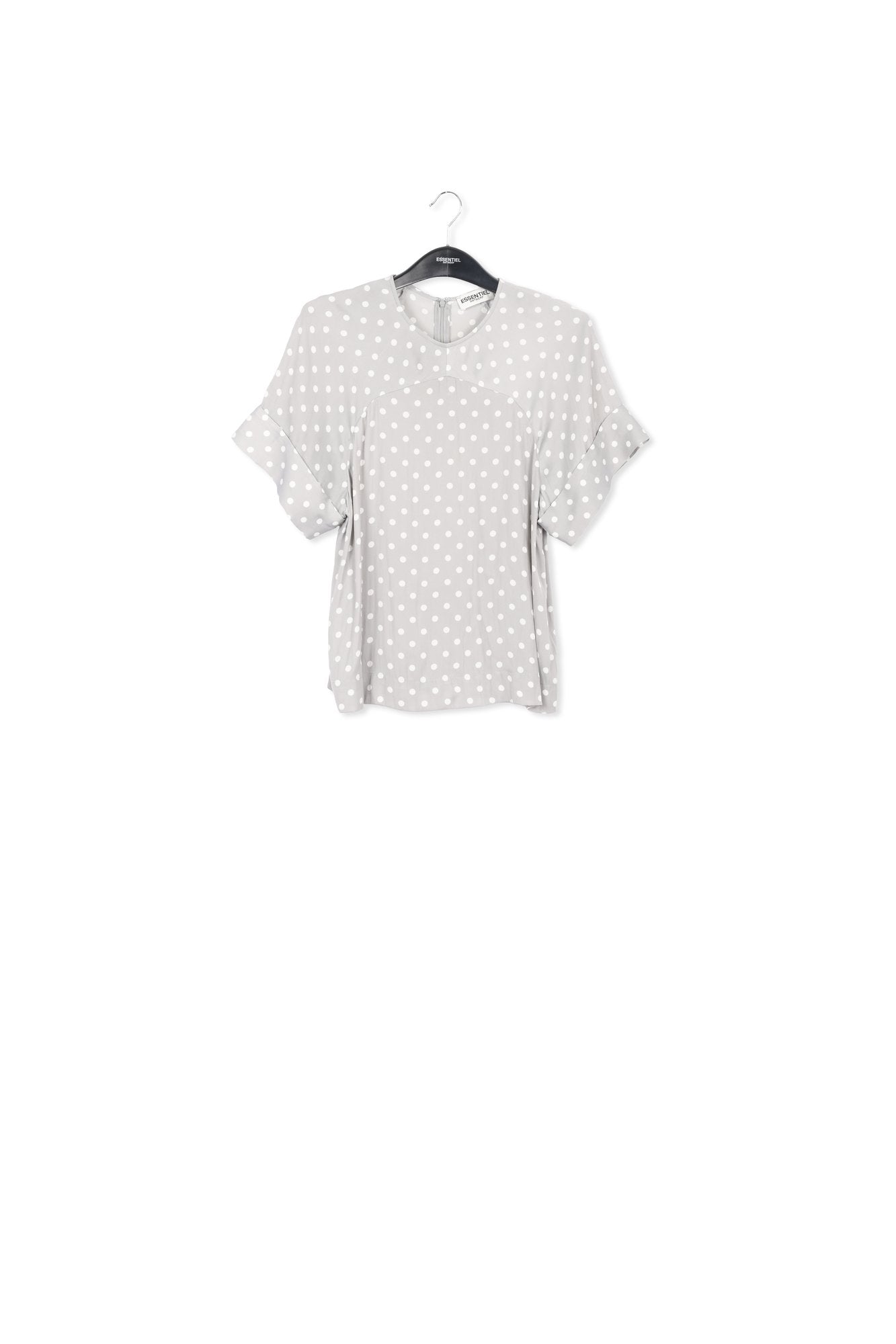 Grijze top met stippen RE—SSENTIEL | Essentiel second hand