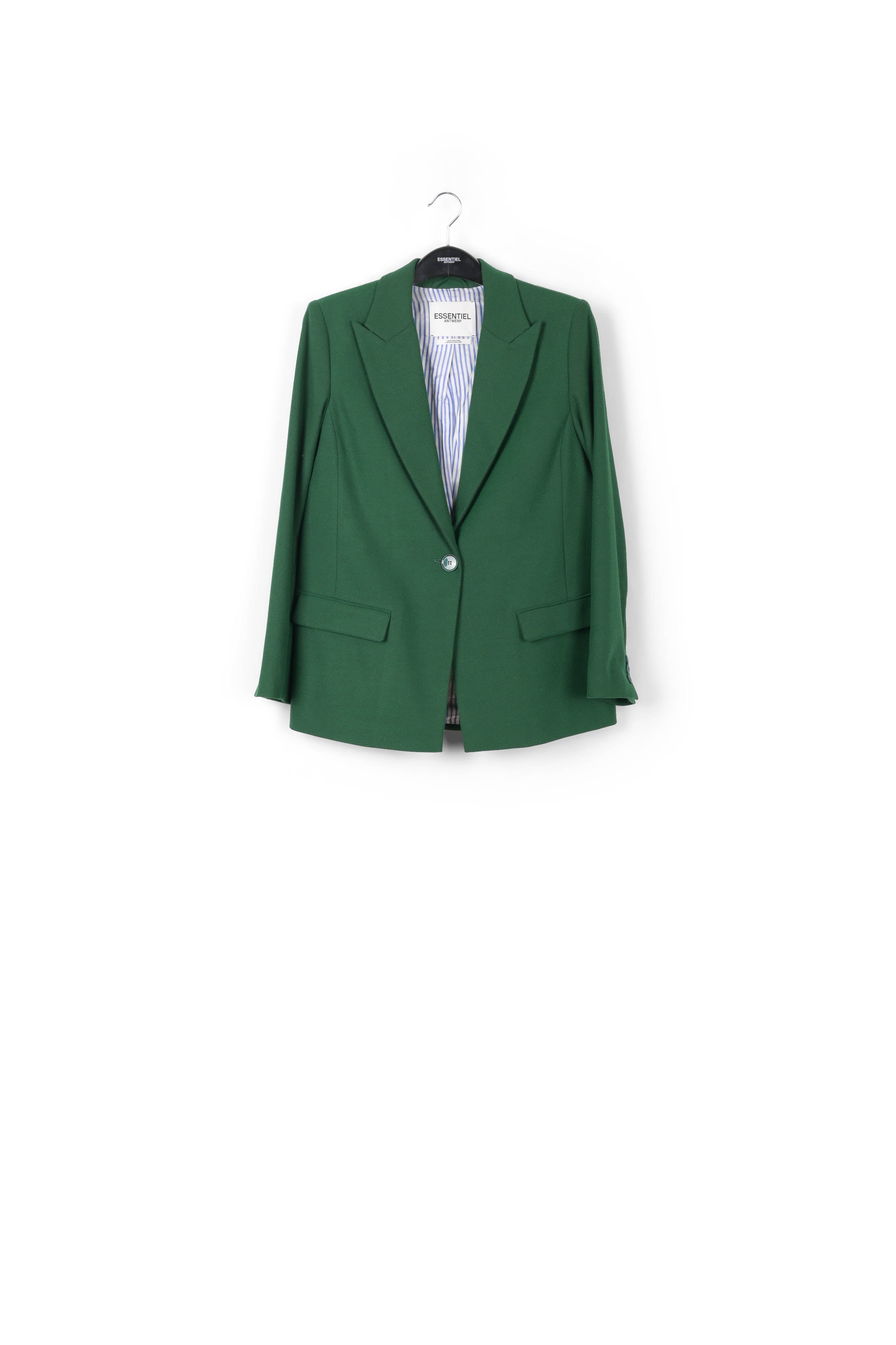 Dark green single-breasted blazer RE—SSENTIEL | Essentiel second hand