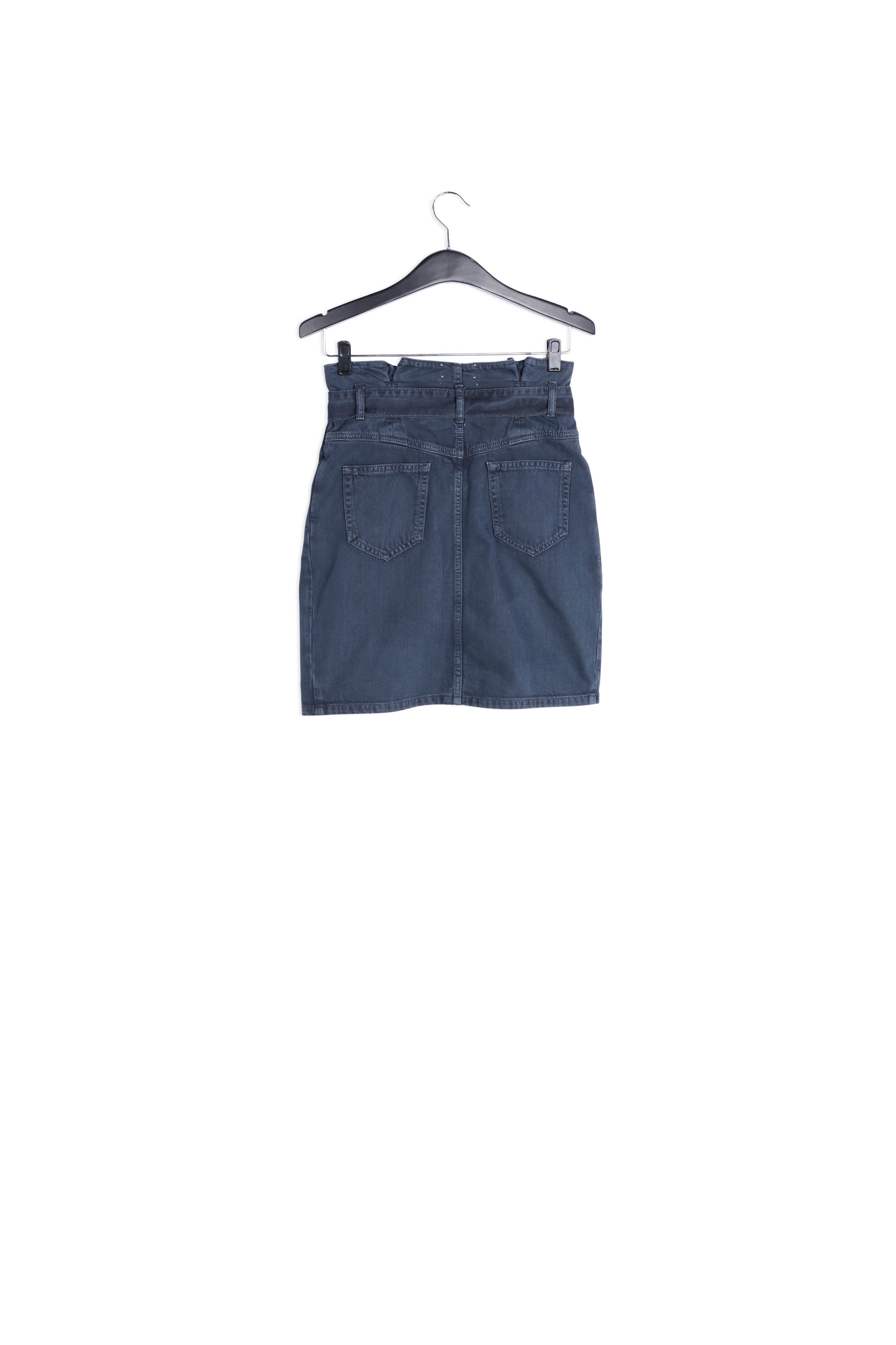 Black high-waisted mini skirt RE—SSENTIEL | Essentiel second hand