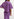 Purple lurex short-sleeved sweater Faume - seconde main
