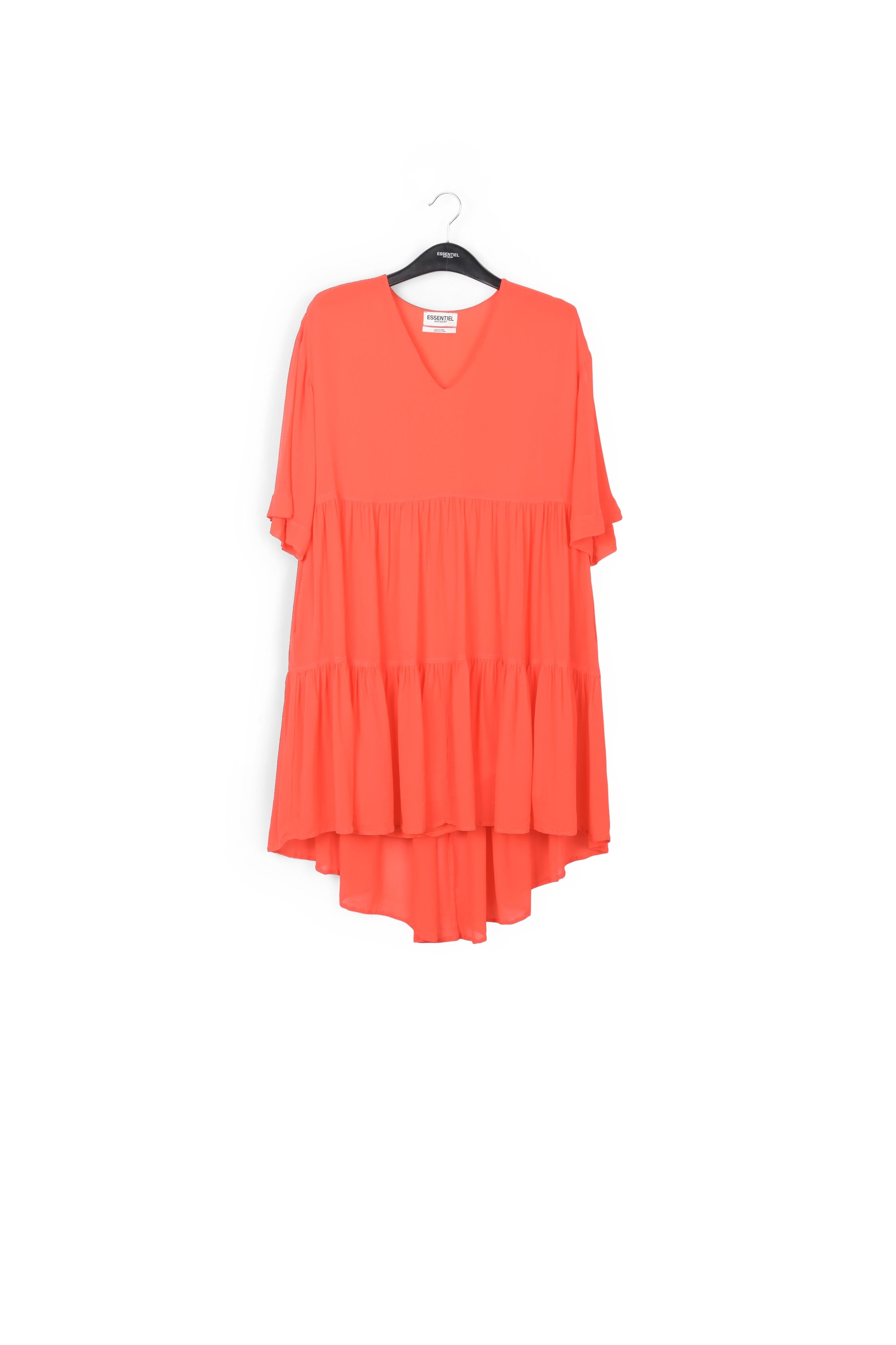 Mini robe orange à volants RE—SSENTIEL | Essentiel second hand