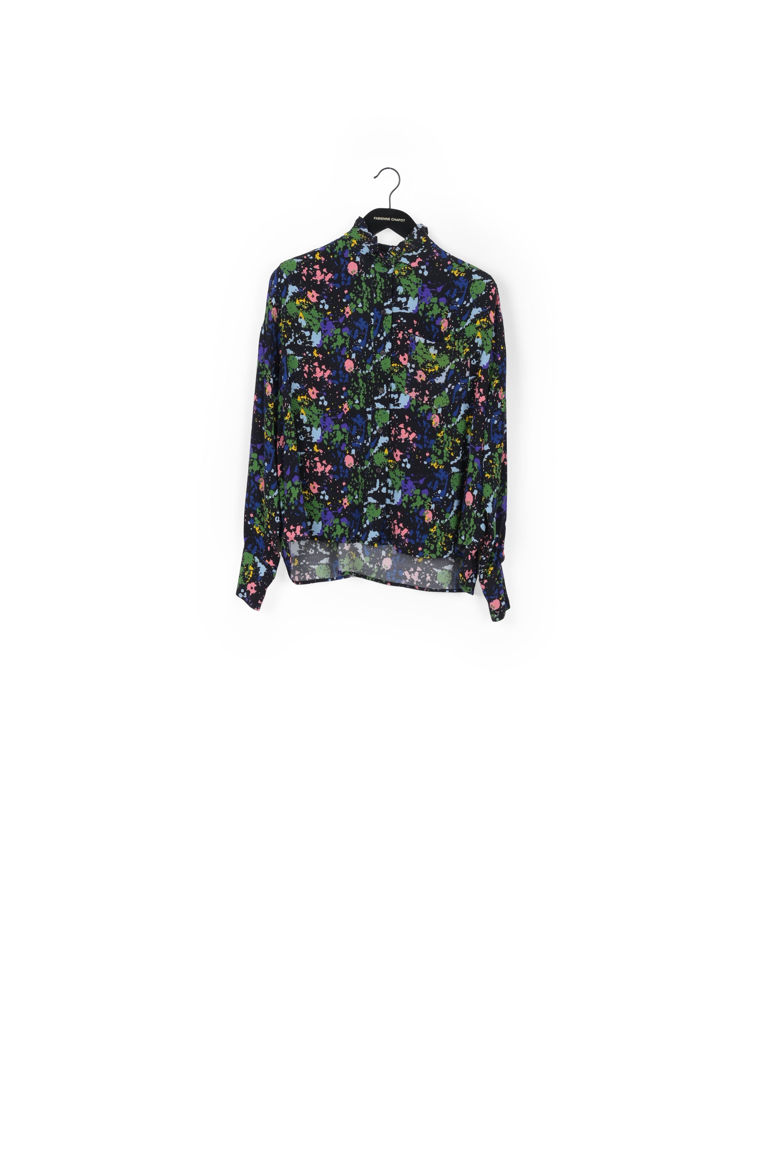 Black splash print shirt RE—SSENTIEL | Essentiel second hand