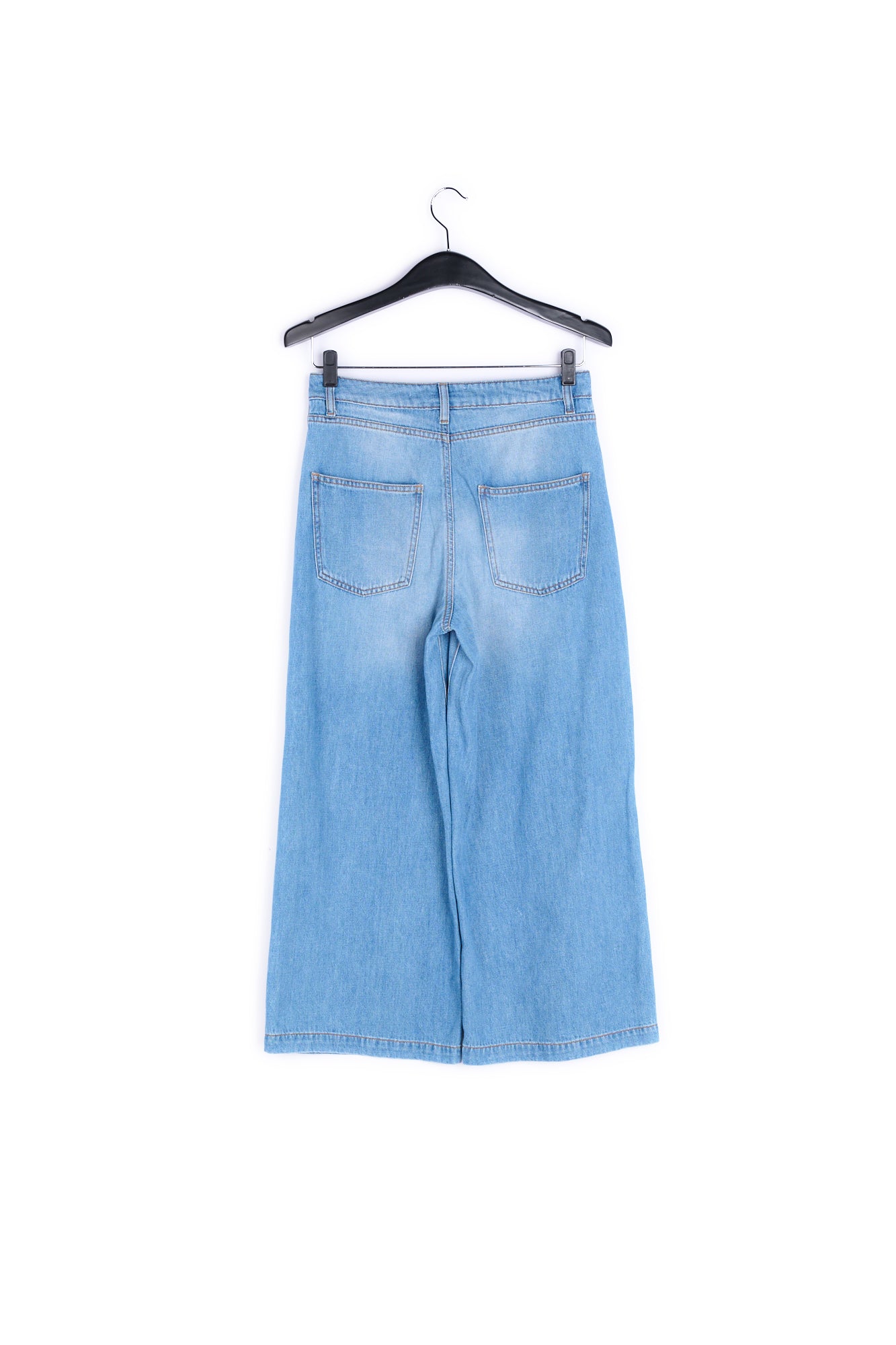 Light blue cropped wide-leg jeans. RE—SSENTIEL | Essentiel second hand
