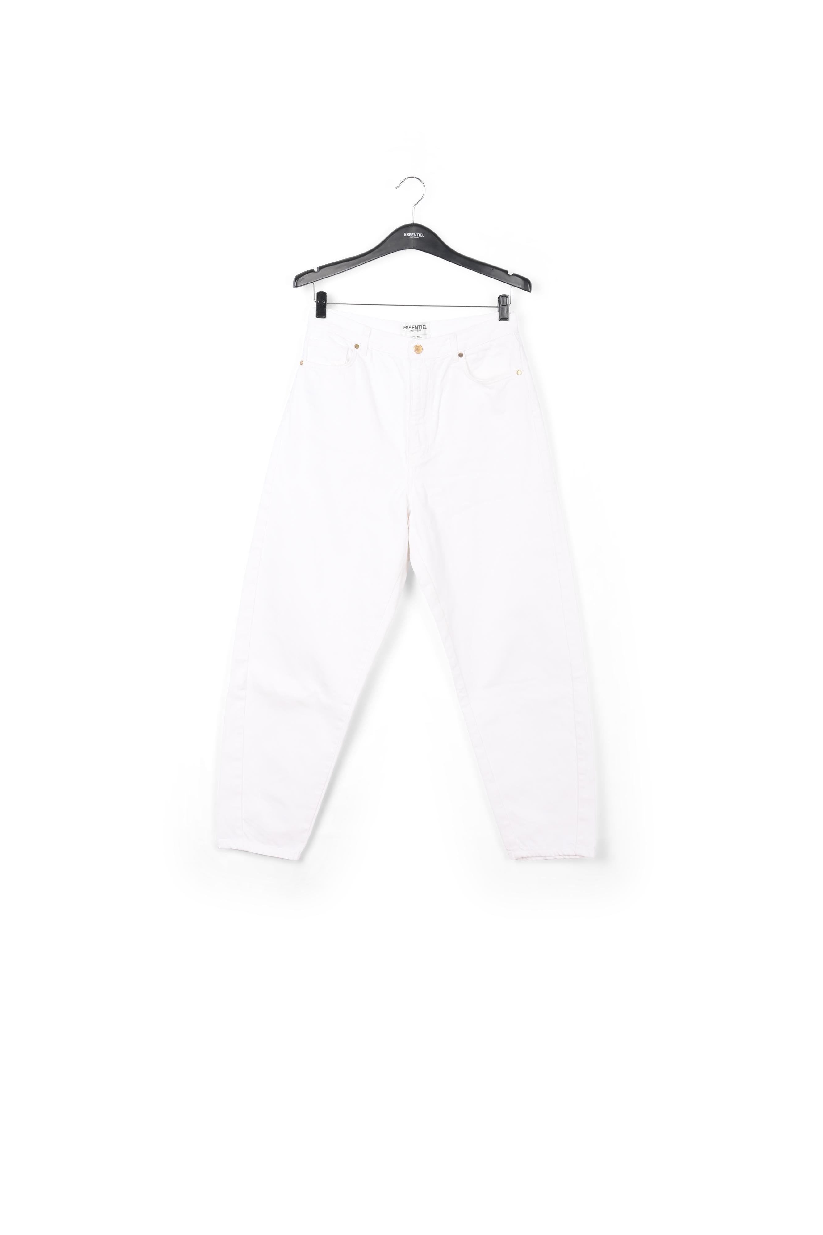 Gebroken witte wijde jeans met hoge taille RE—SSENTIEL | Essentiel second hand