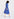 Blue and white heart print a-line dress Faume - seconde main