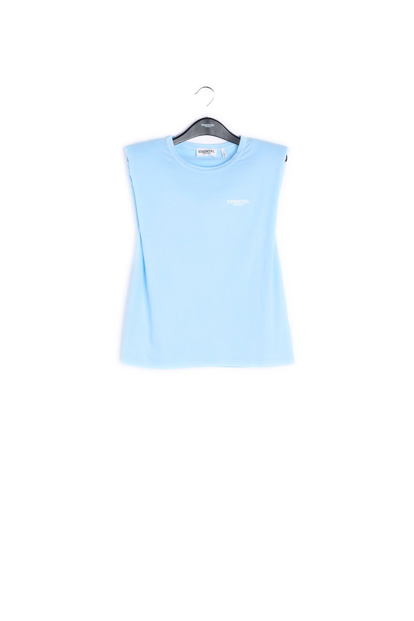 Light blue organic cotton tank top RE—SSENTIEL | Essentiel second hand