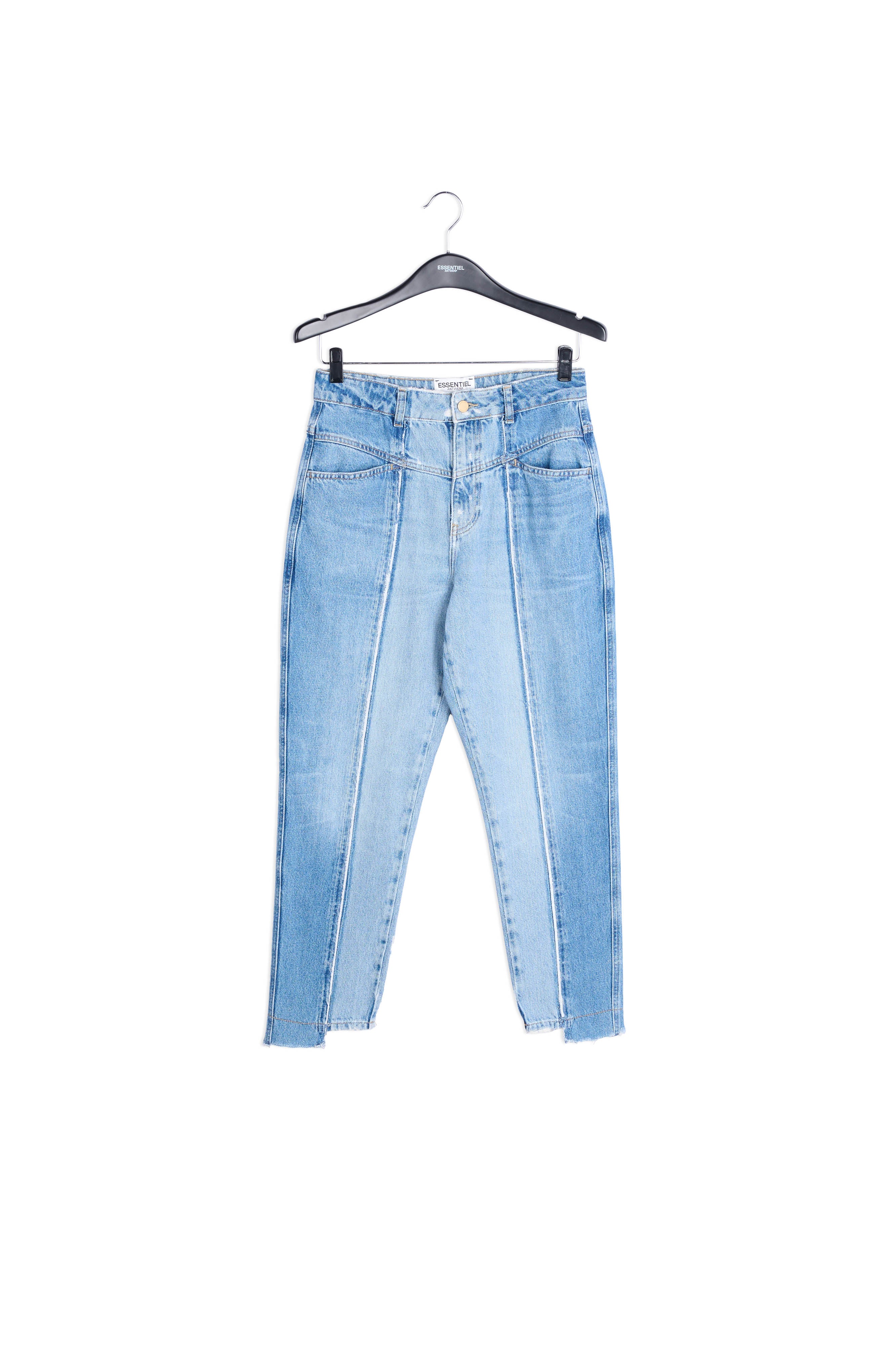 Tweekleurige gerafelde boyfriend jeans RE—SSENTIEL | Essentiel second hand