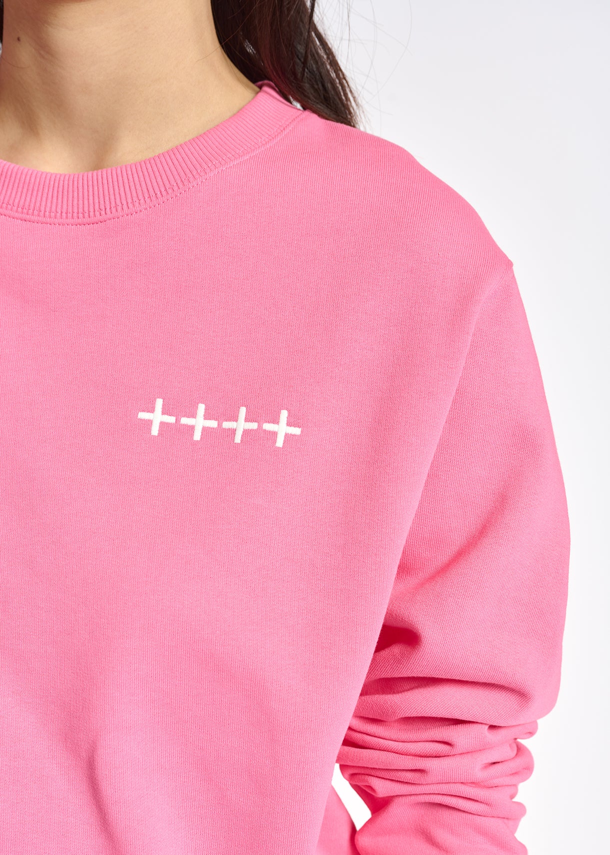 Roze sweater in biokatoenen jersey RE—SSENTIEL | Essentiel second hand