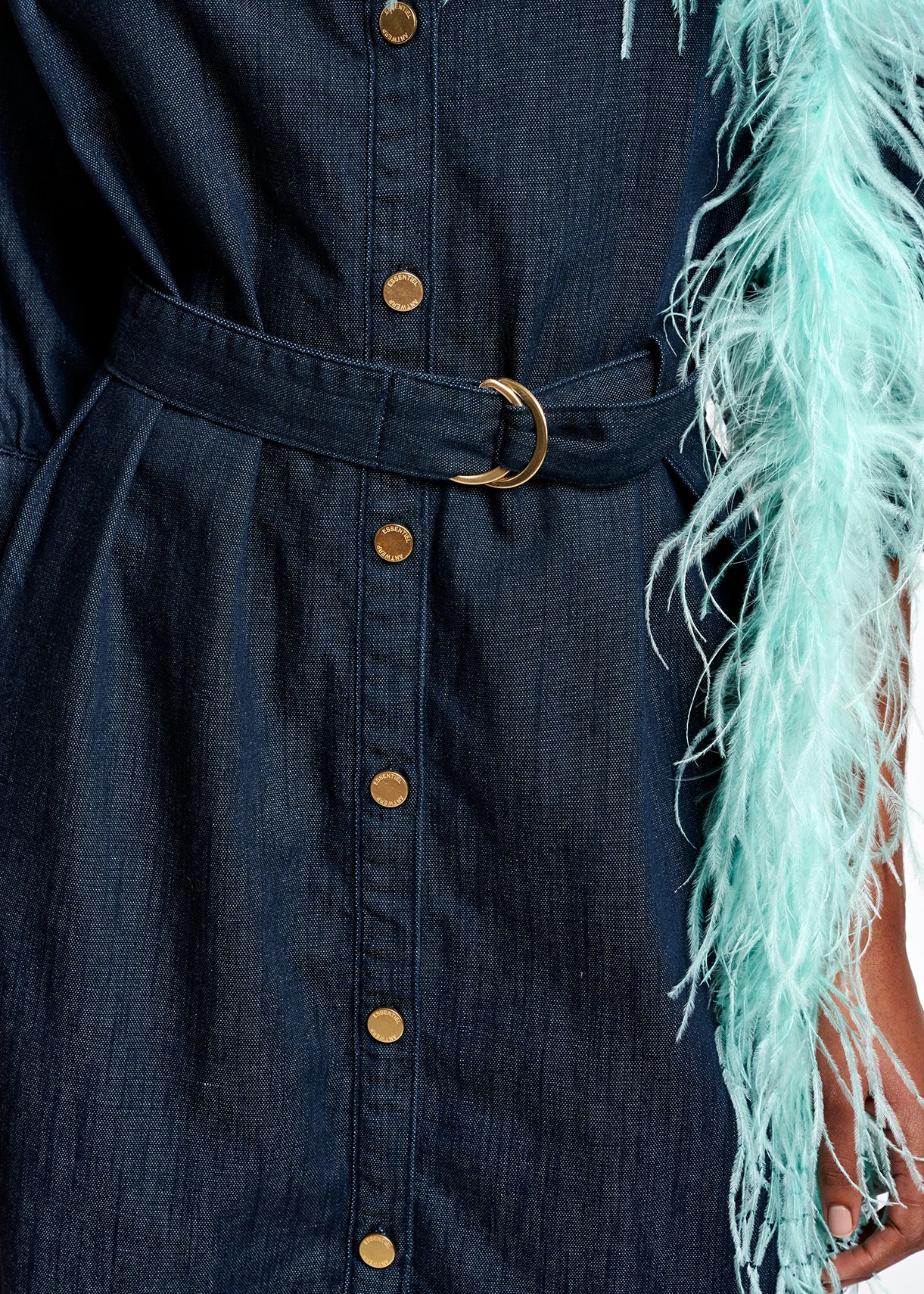 Dark blue denim mini dress RE—SSENTIEL | Essentiel second hand