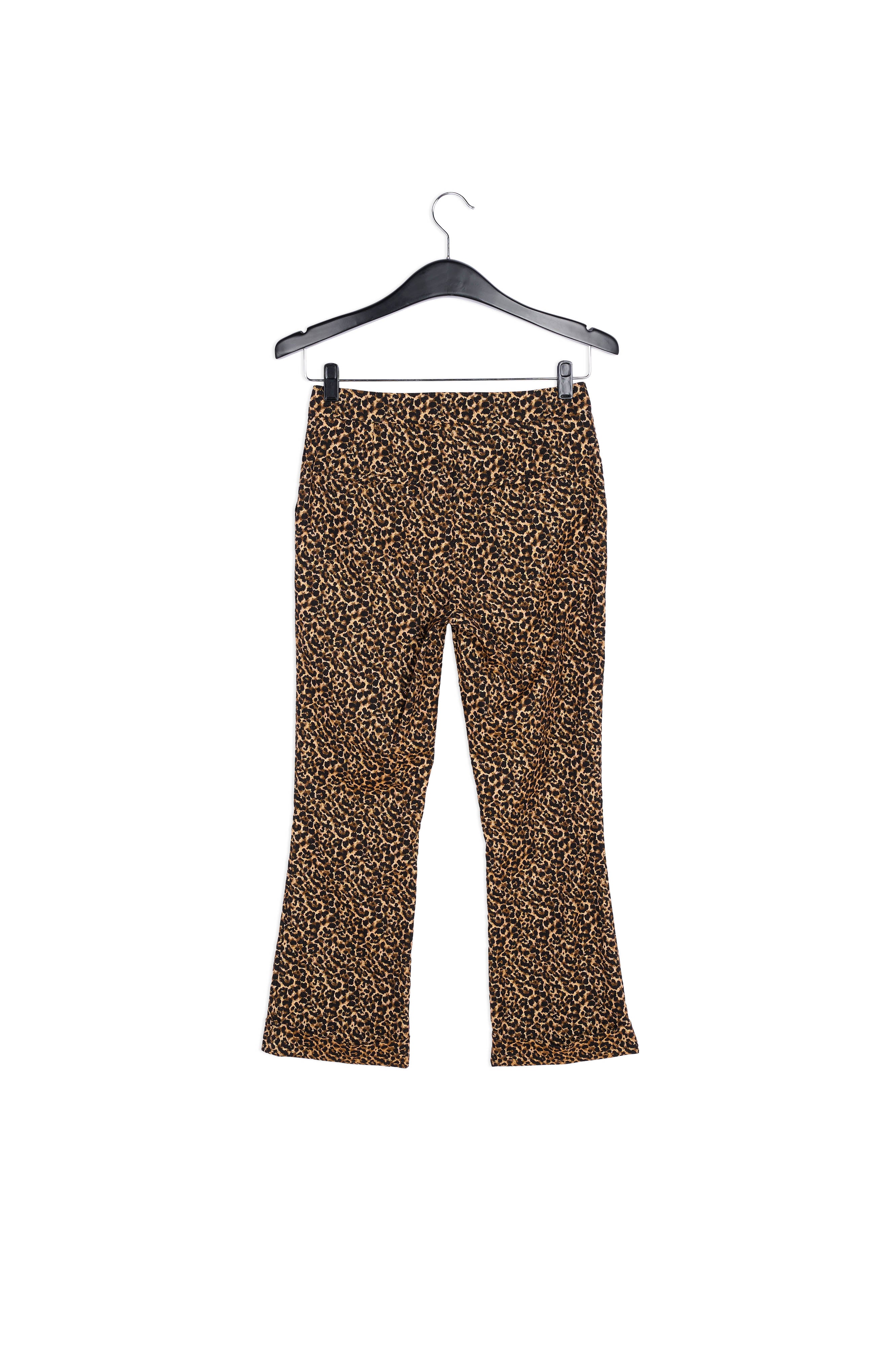 Wijd uitlopende broek met luipaardmotief RE—SSENTIEL | Essentiel second hand