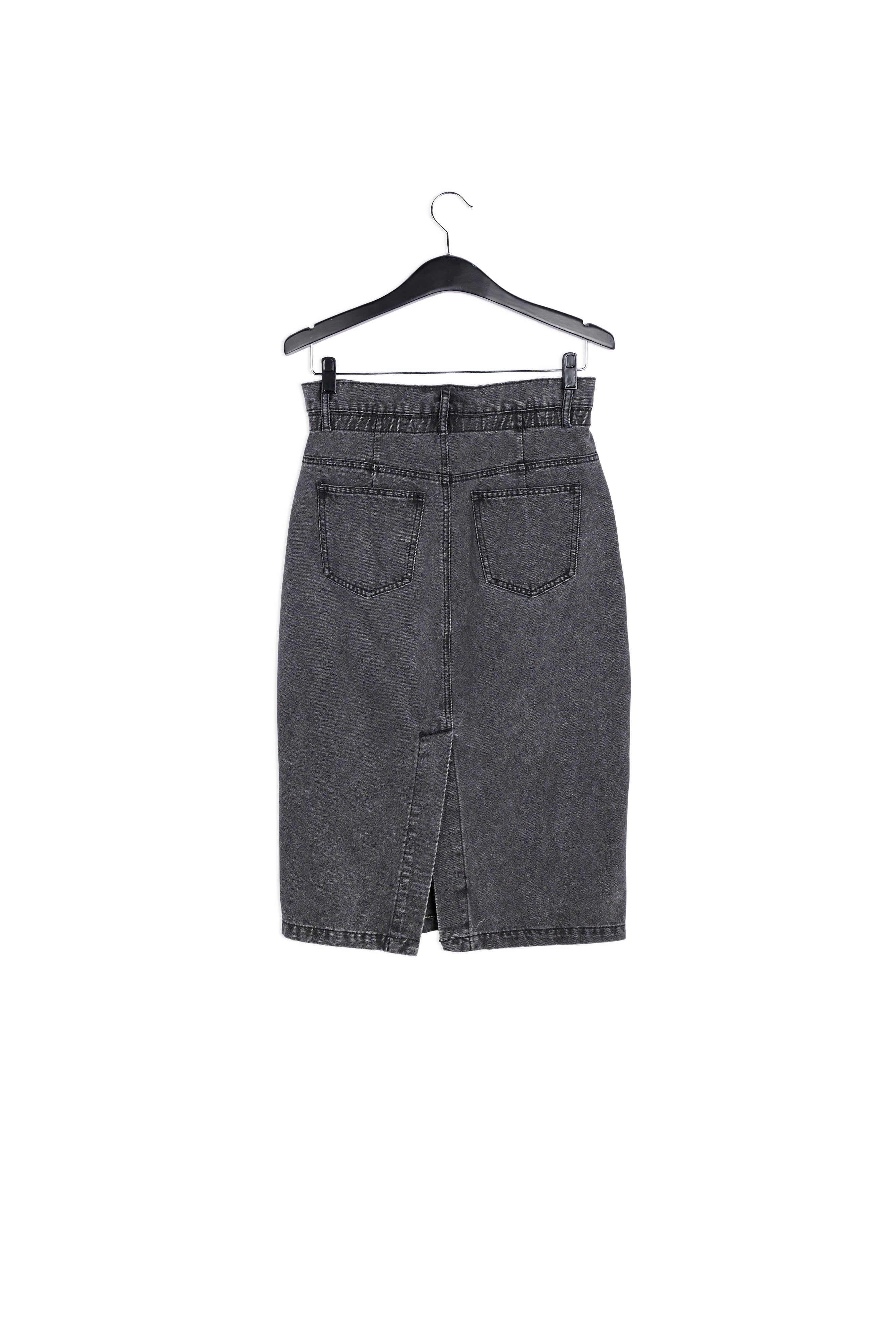 Dark grey denim pencil skirt RE—SSENTIEL | Essentiel second hand