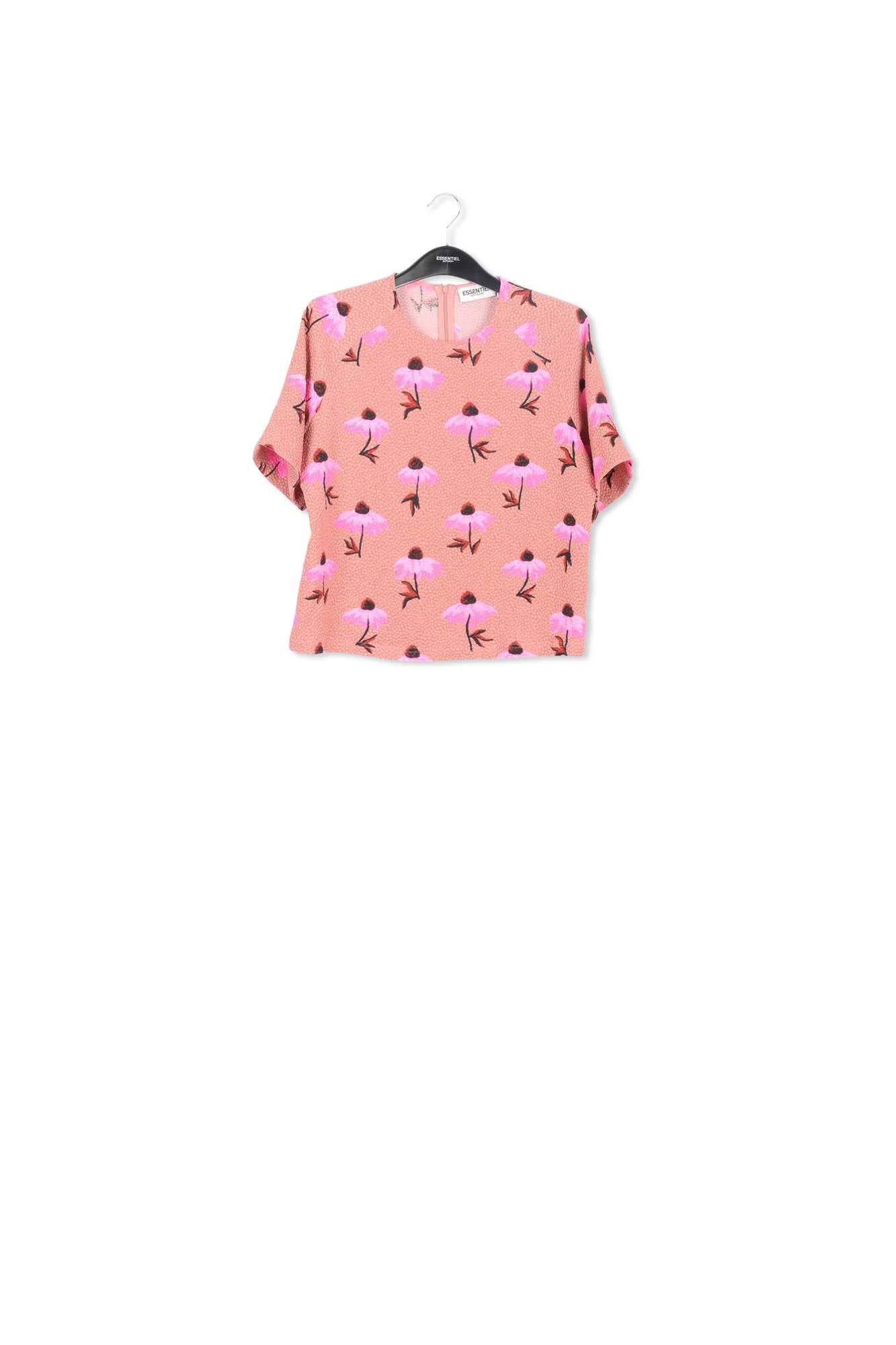 Top oversize rose vintage à imprimé fleuri RE—SSENTIEL | Essentiel second hand