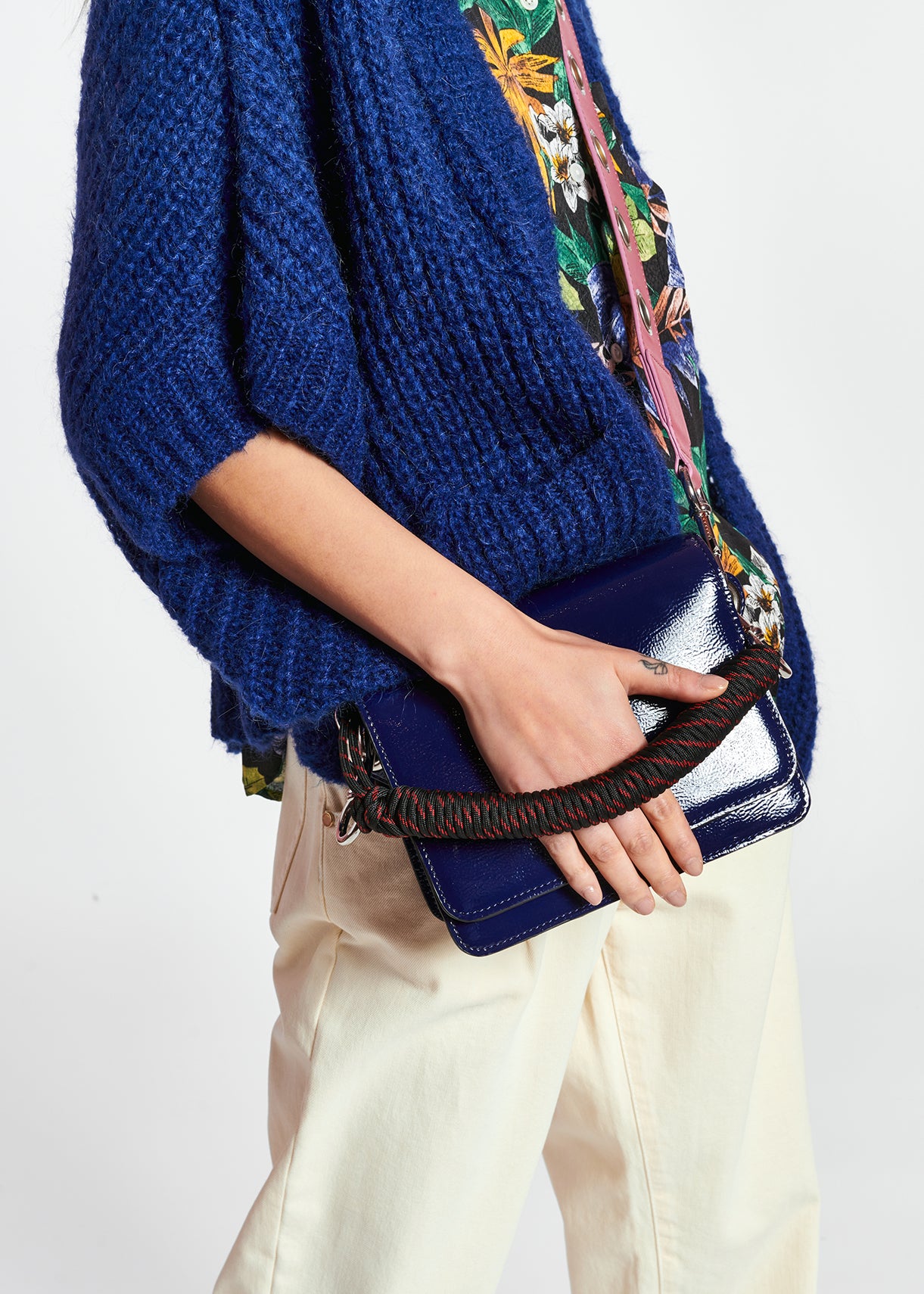 Blue mohair-blend cardigan RE—SSENTIEL | Essentiel second hand