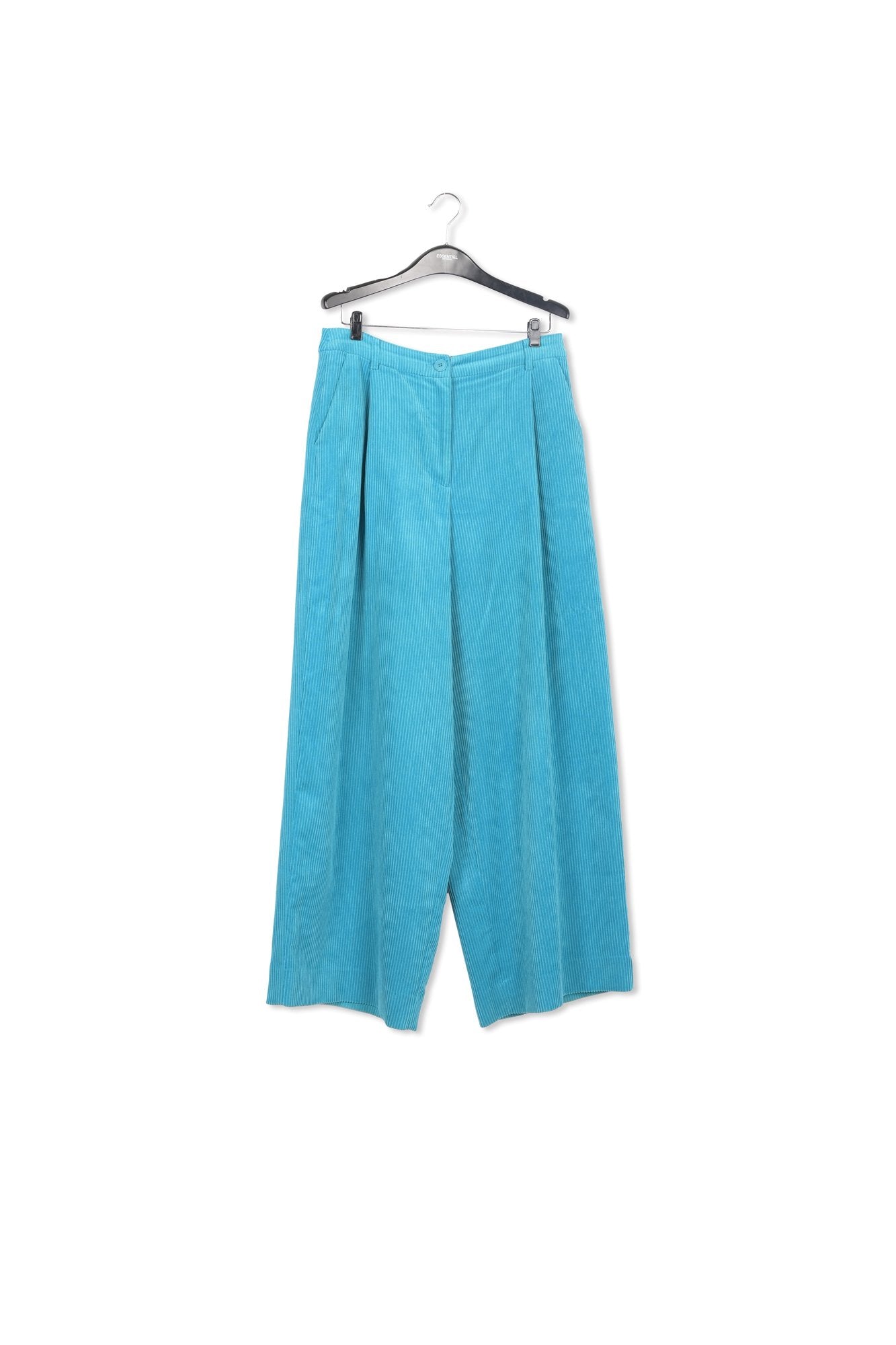 Blue wide-leg corduroy pants RE—SSENTIEL | Essentiel second hand