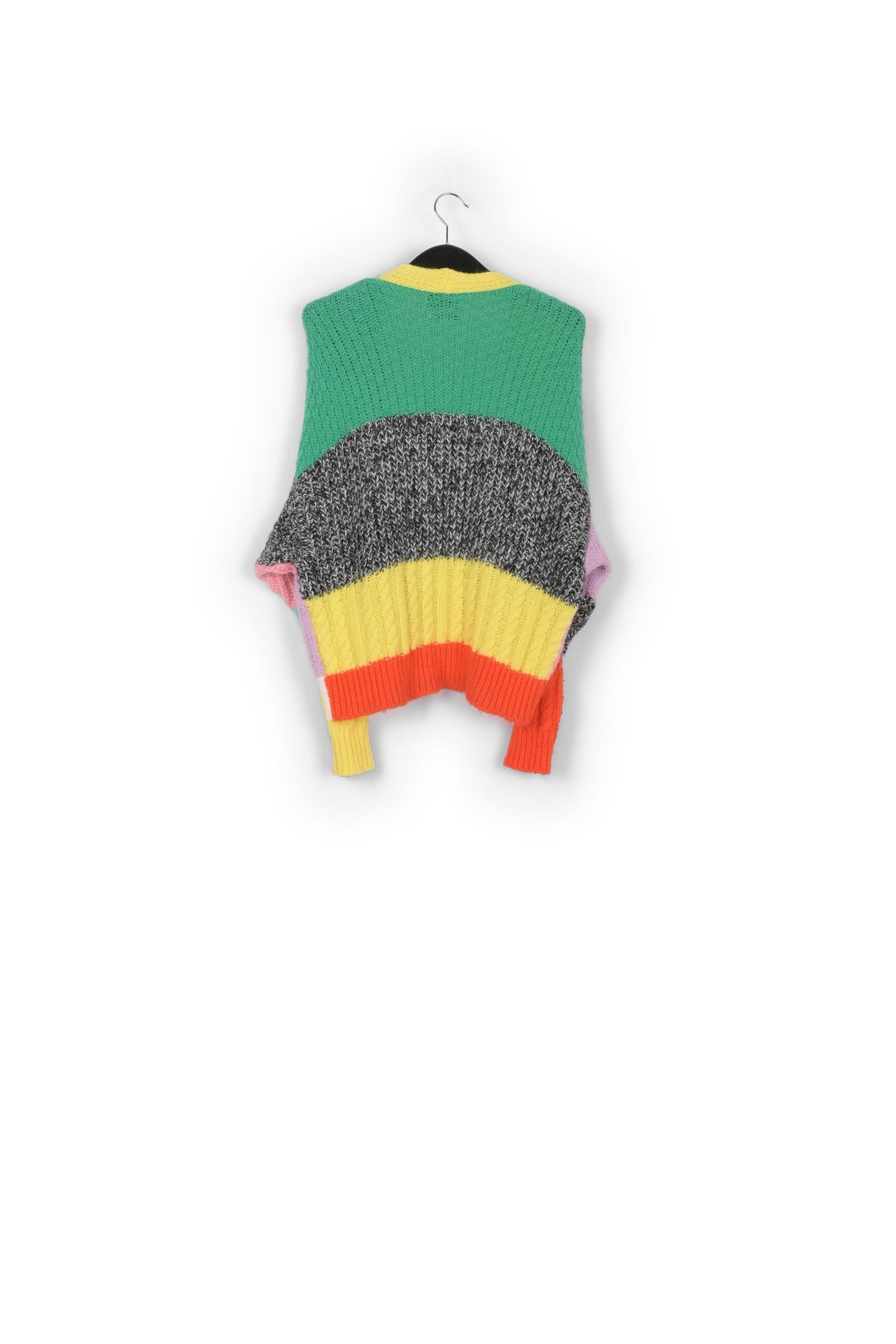 Cardigan multicolore tricoté en patchwork RE—SSENTIEL | Essentiel second hand