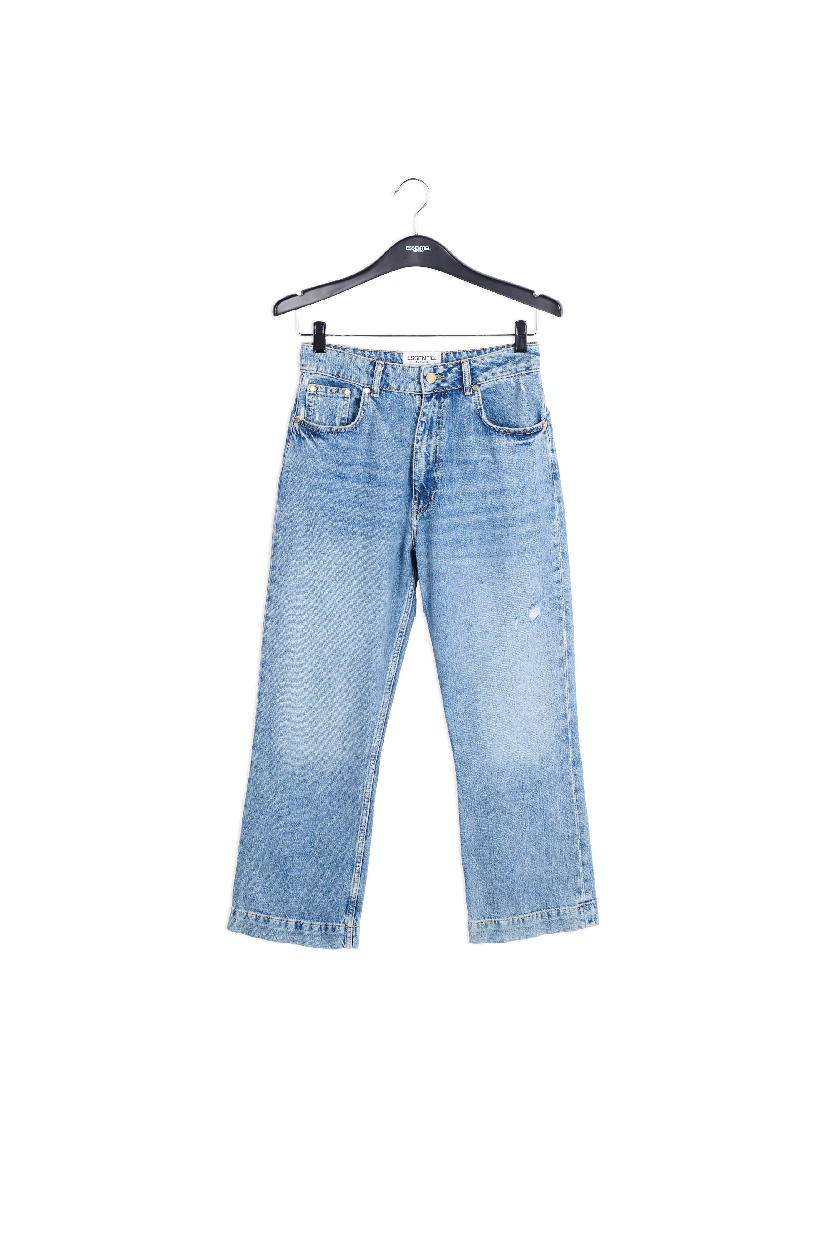 Jean bleu à taille haute et jambes évasées RE—SSENTIEL | Essentiel second hand