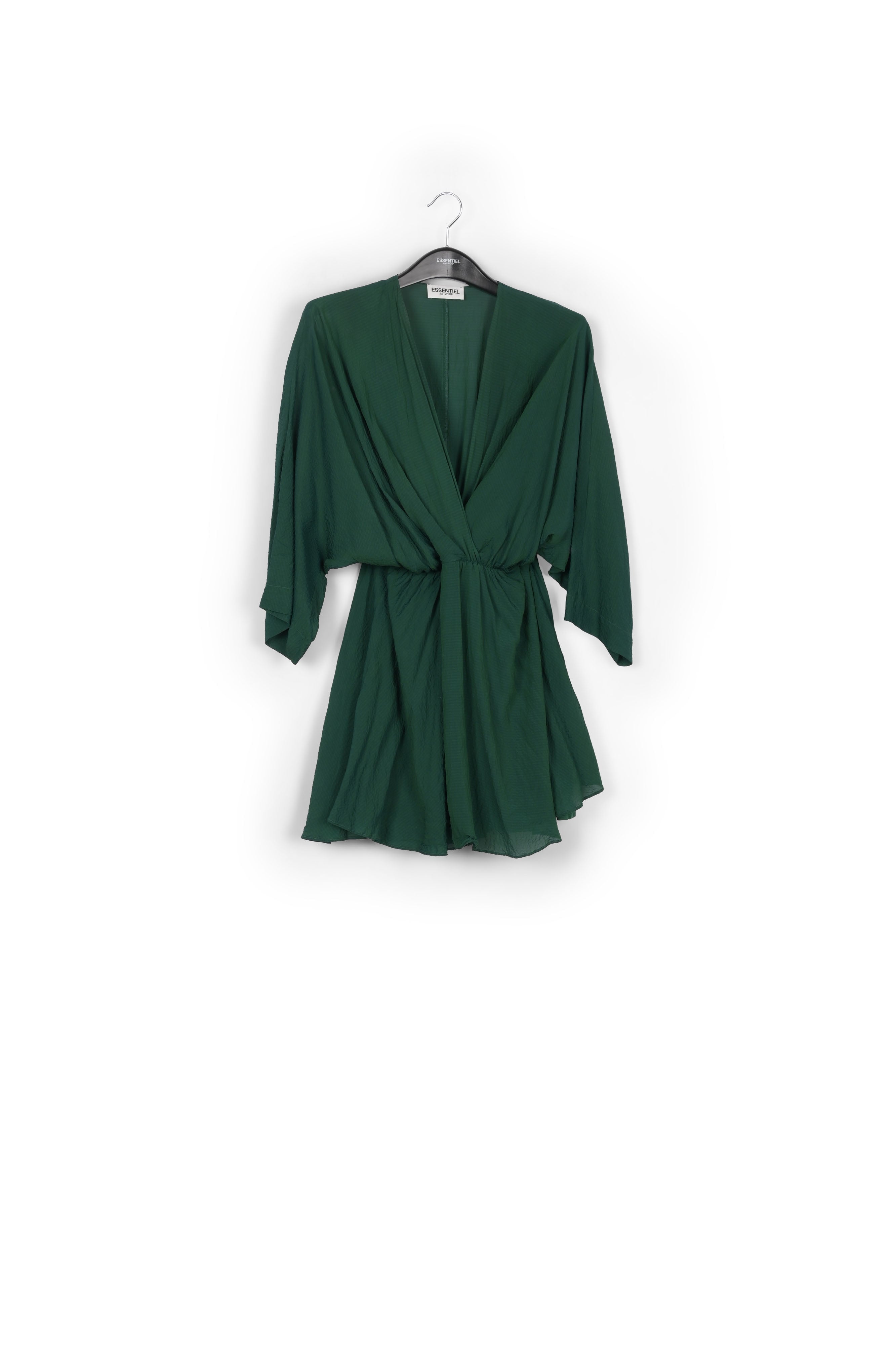 Dark green mini wrap dress RE—SSENTIEL | Essentiel second hand