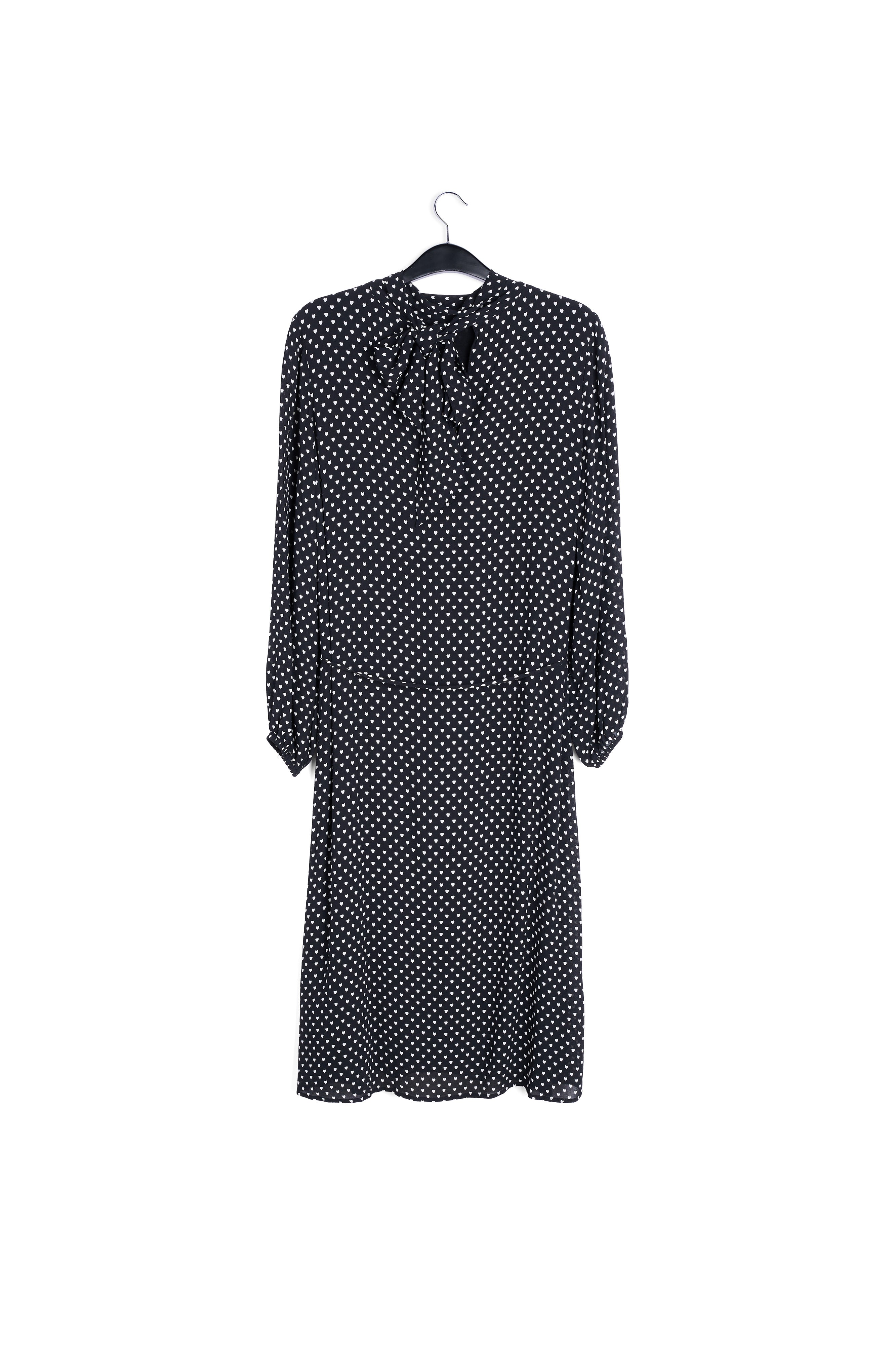 Black midi dress with hearts RE—SSENTIEL | Essentiel second hand