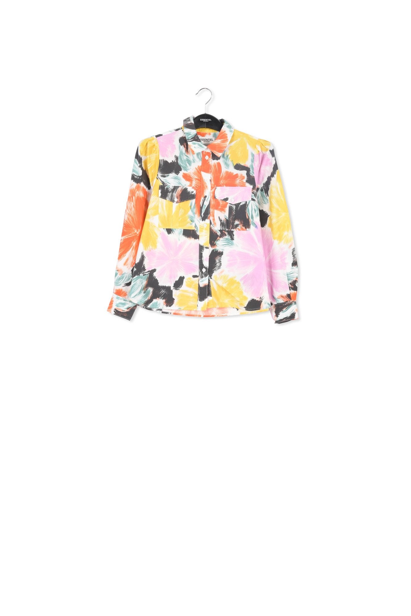 Off-white floral print wide-leg pants RE—SSENTIEL | Essentiel second hand