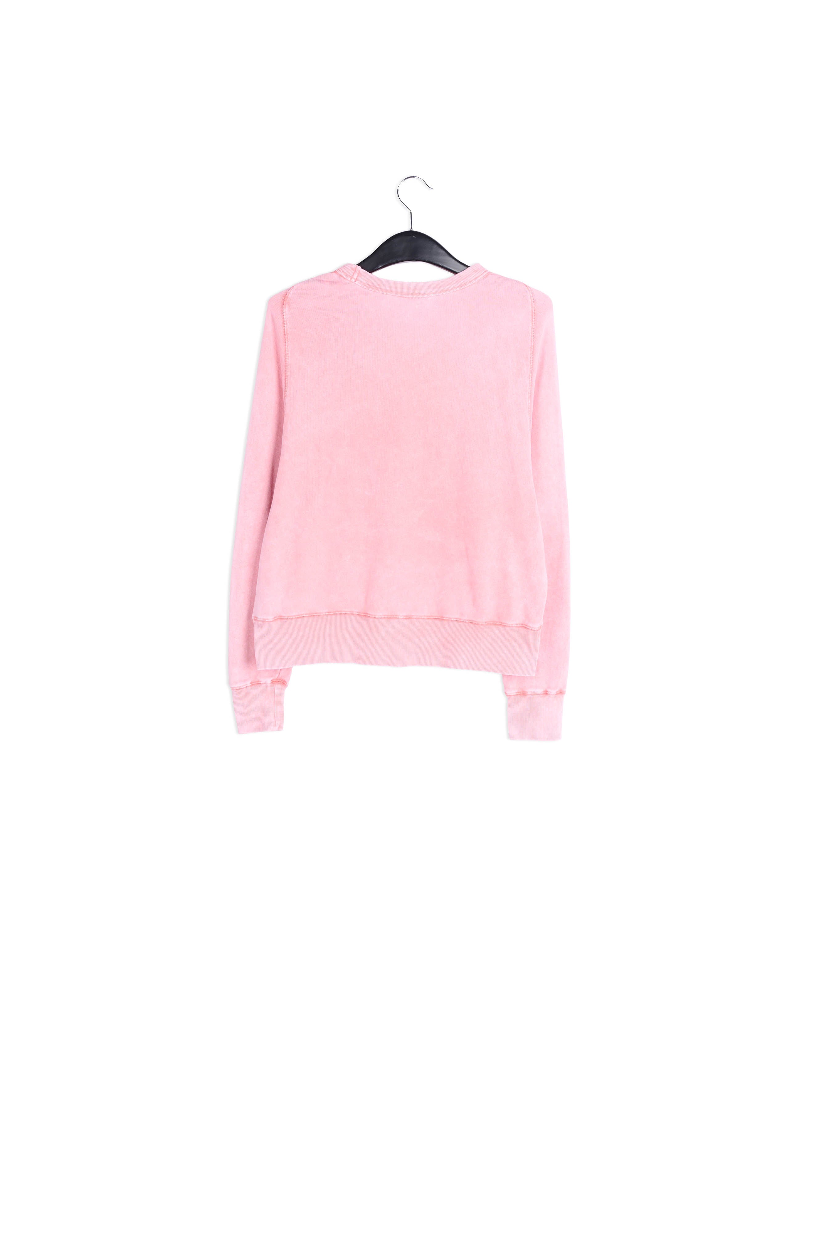 Sweatshirt rose en coton-jersey avec logo RE—SSENTIEL | Essentiel second hand
