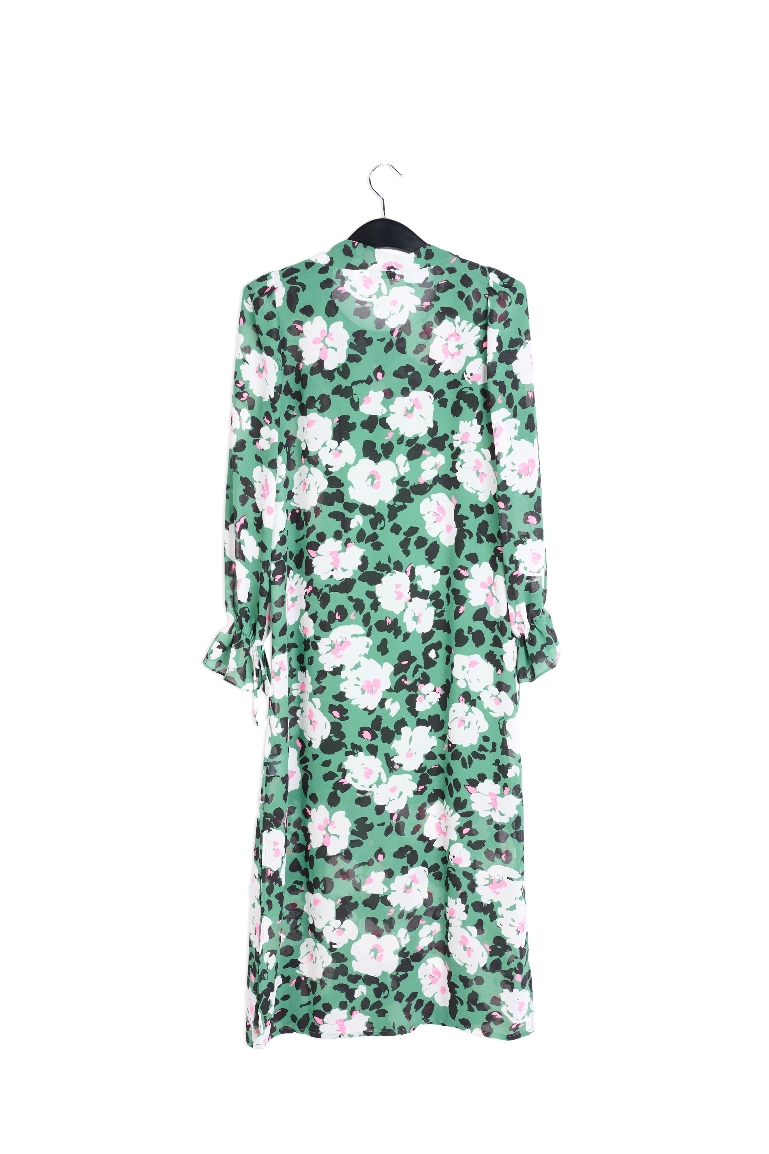 Green floral-print belted midi dress RE—SSENTIEL | Essentiel second hand
