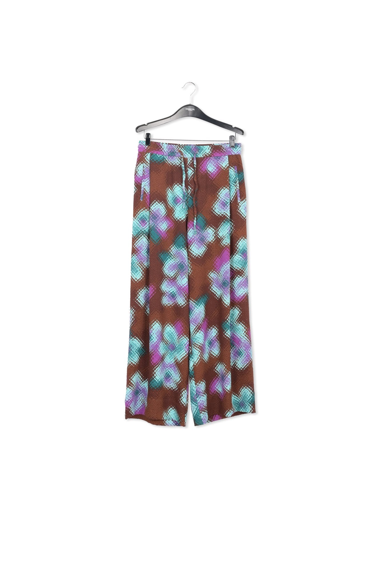 Brown, light blue and purple wide-leg pants RE—SSENTIEL | Essentiel second hand