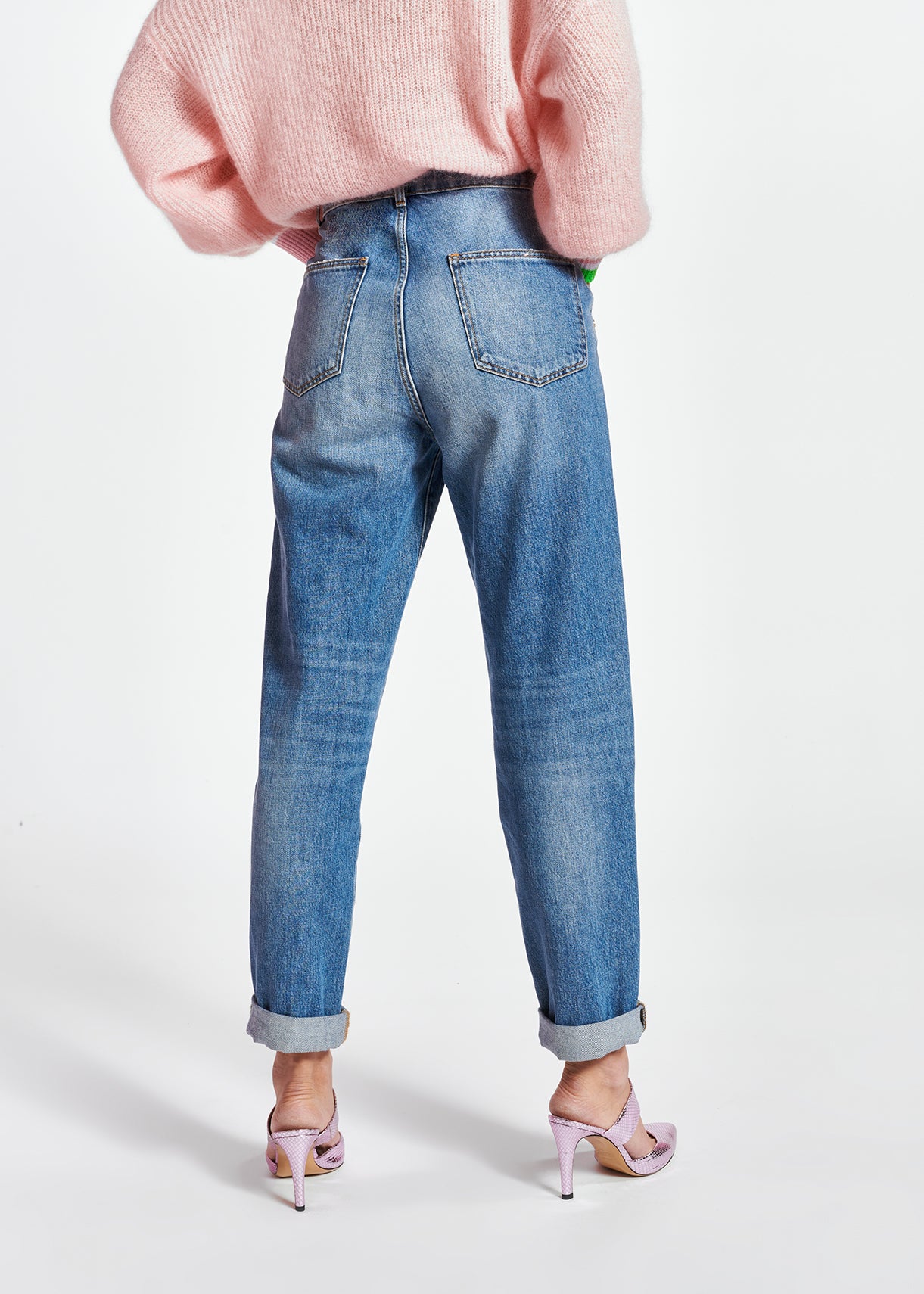 Loose-fit distressed blue jeans RE—SSENTIEL | Essentiel second hand