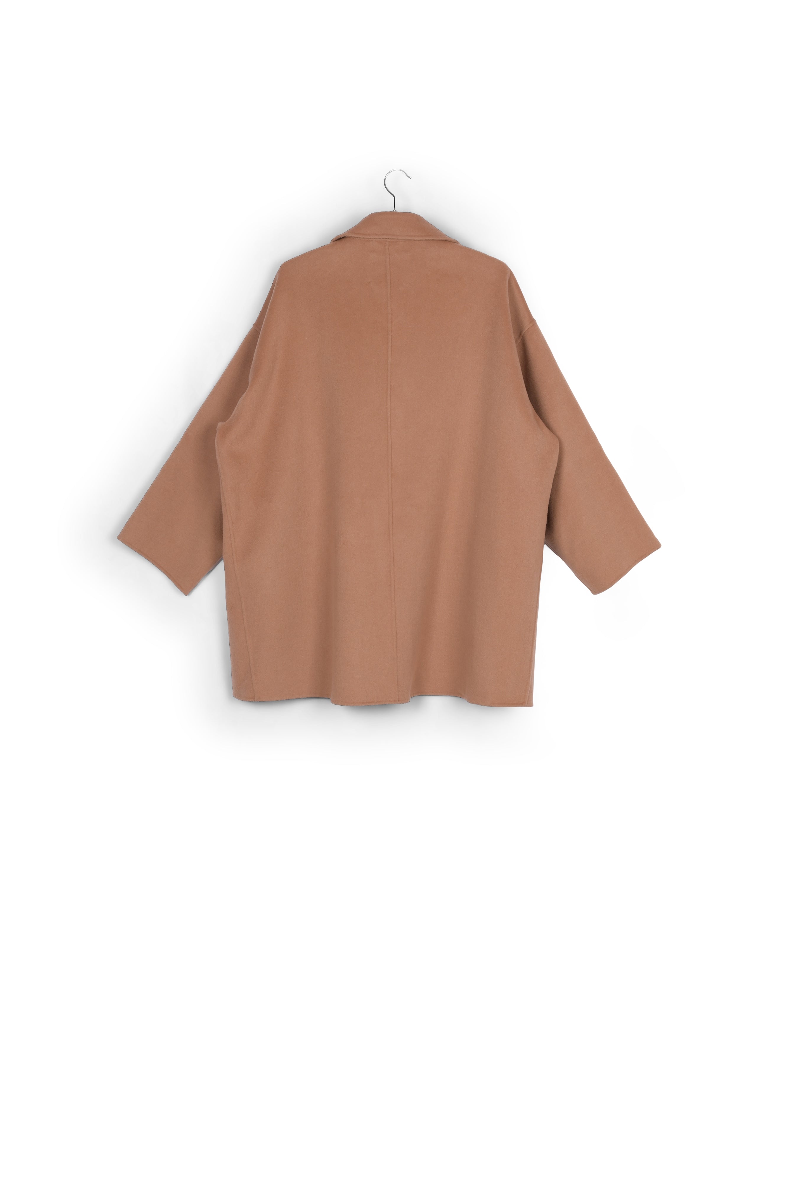 Camel double-breasted wool coat RE—SSENTIEL | Essentiel second hand