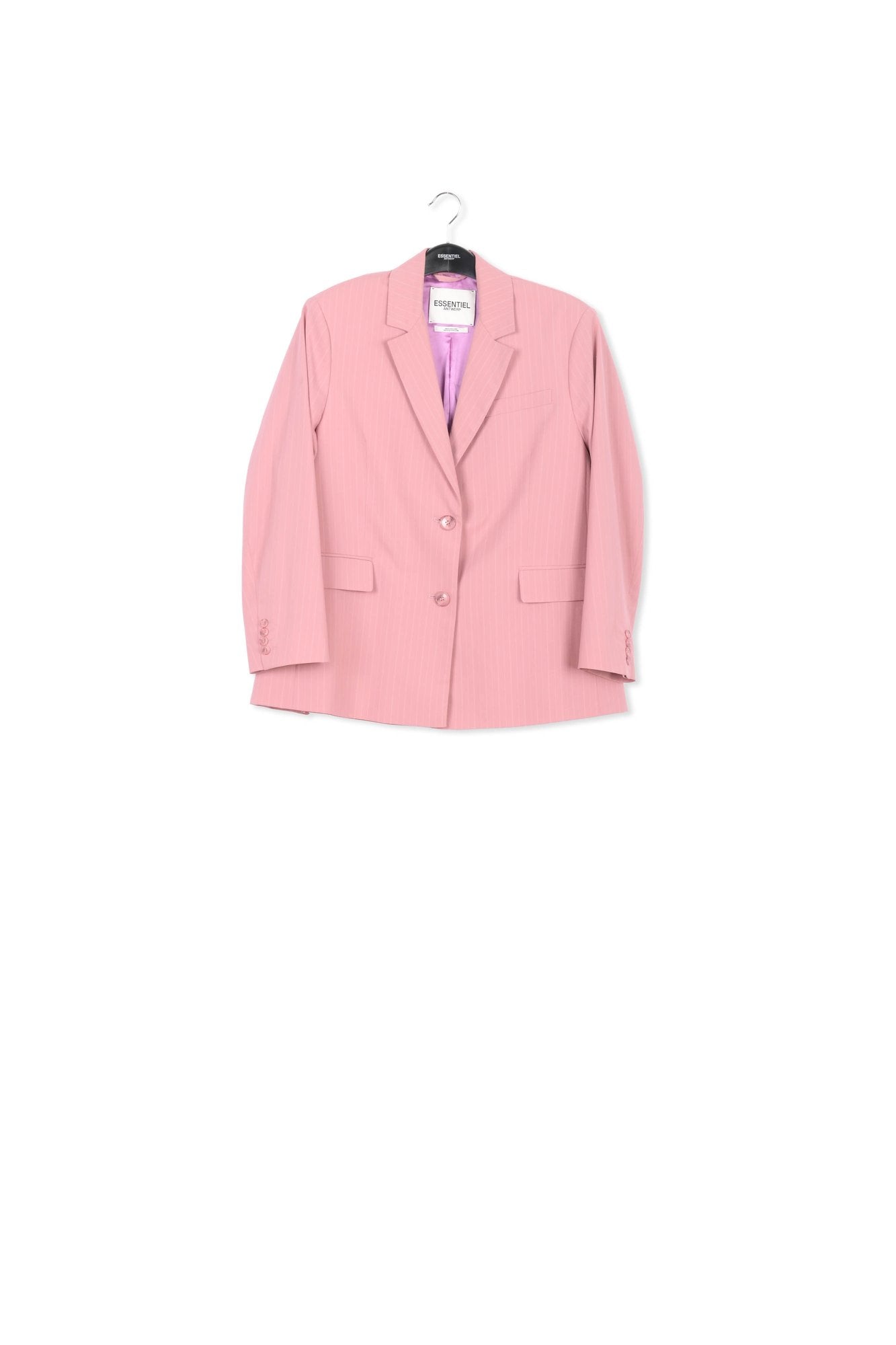 Blazer rose oversize aux rayures fines RE—SSENTIEL | Essentiel second hand