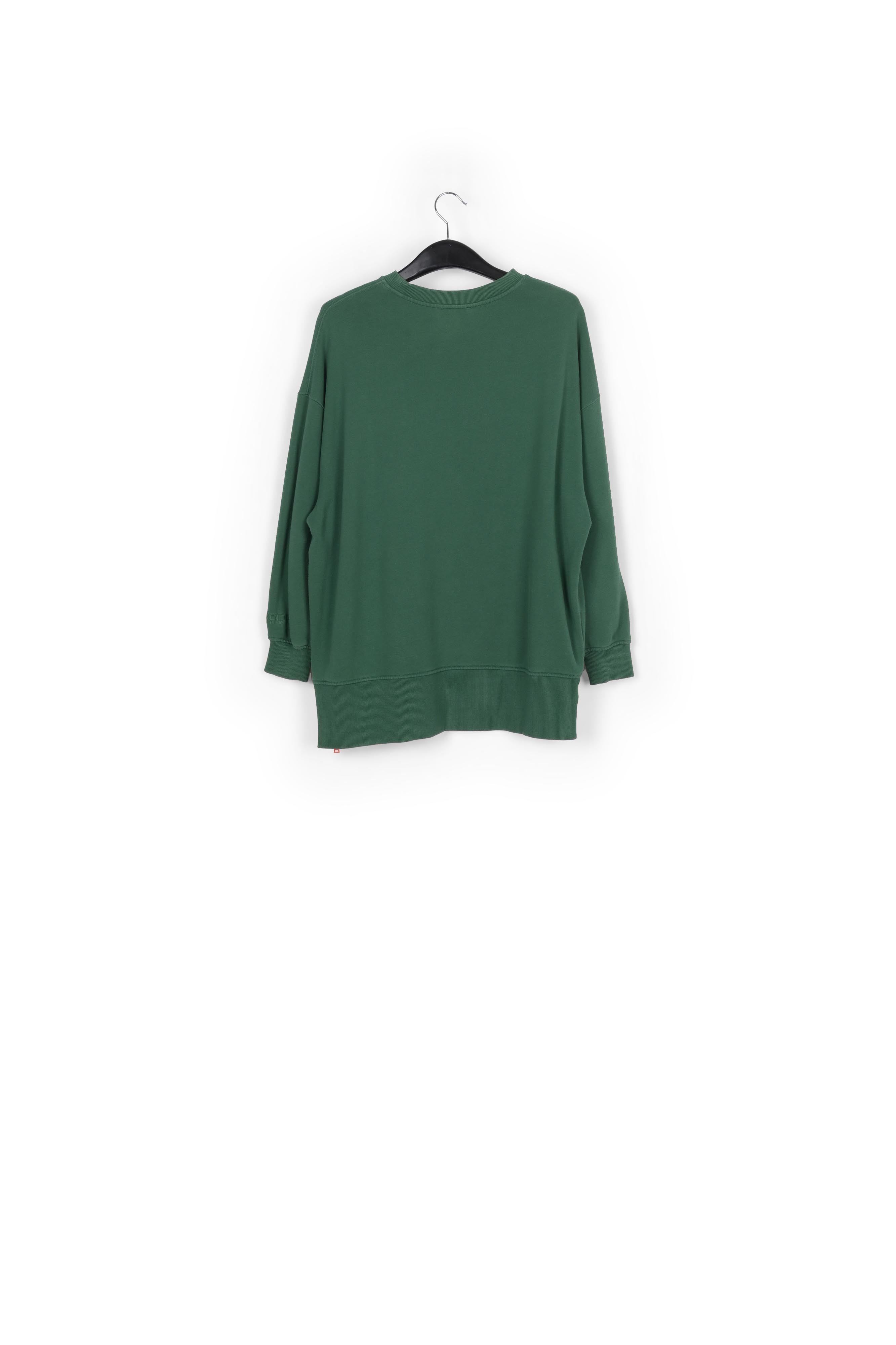Sweat boxy en coton bio vert foncé RE—SSENTIEL | Essentiel second hand