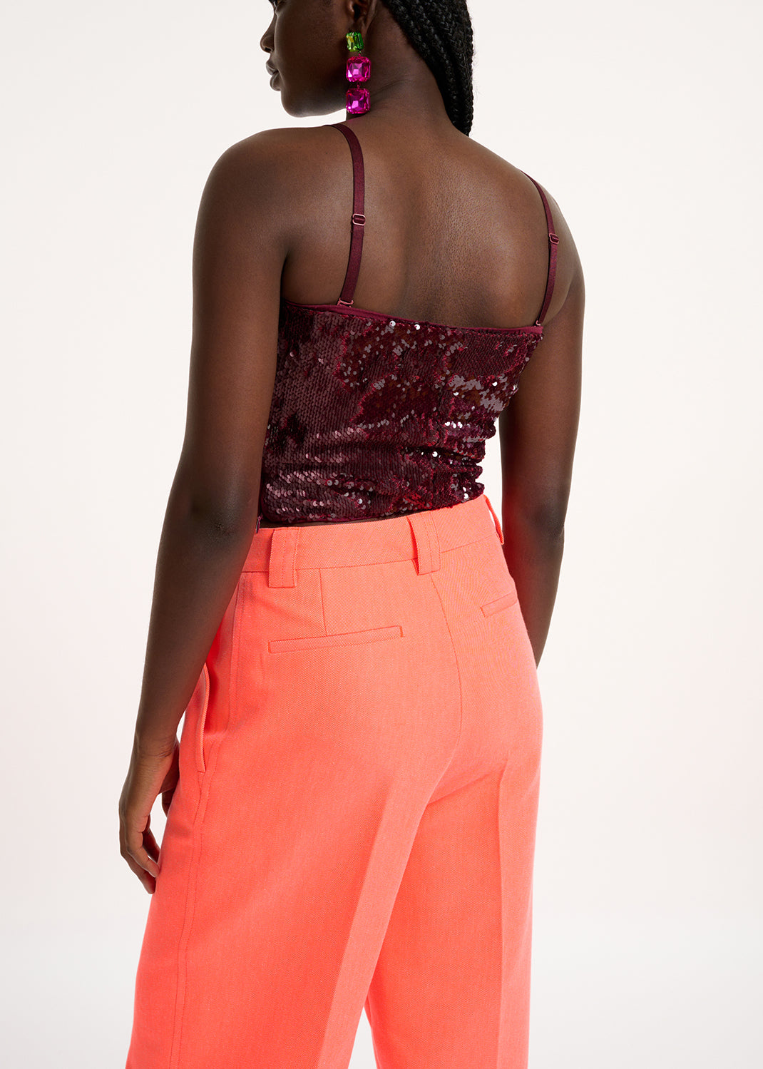 Top bordeaux à paillettes RE—SSENTIEL | Essentiel second hand