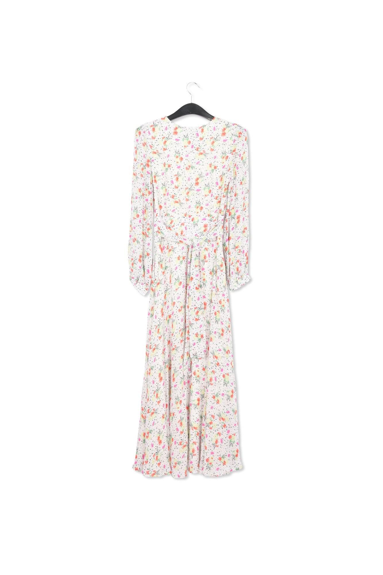 Off-white floral-print wrap maxi dress RE—SSENTIEL | Essentiel second hand