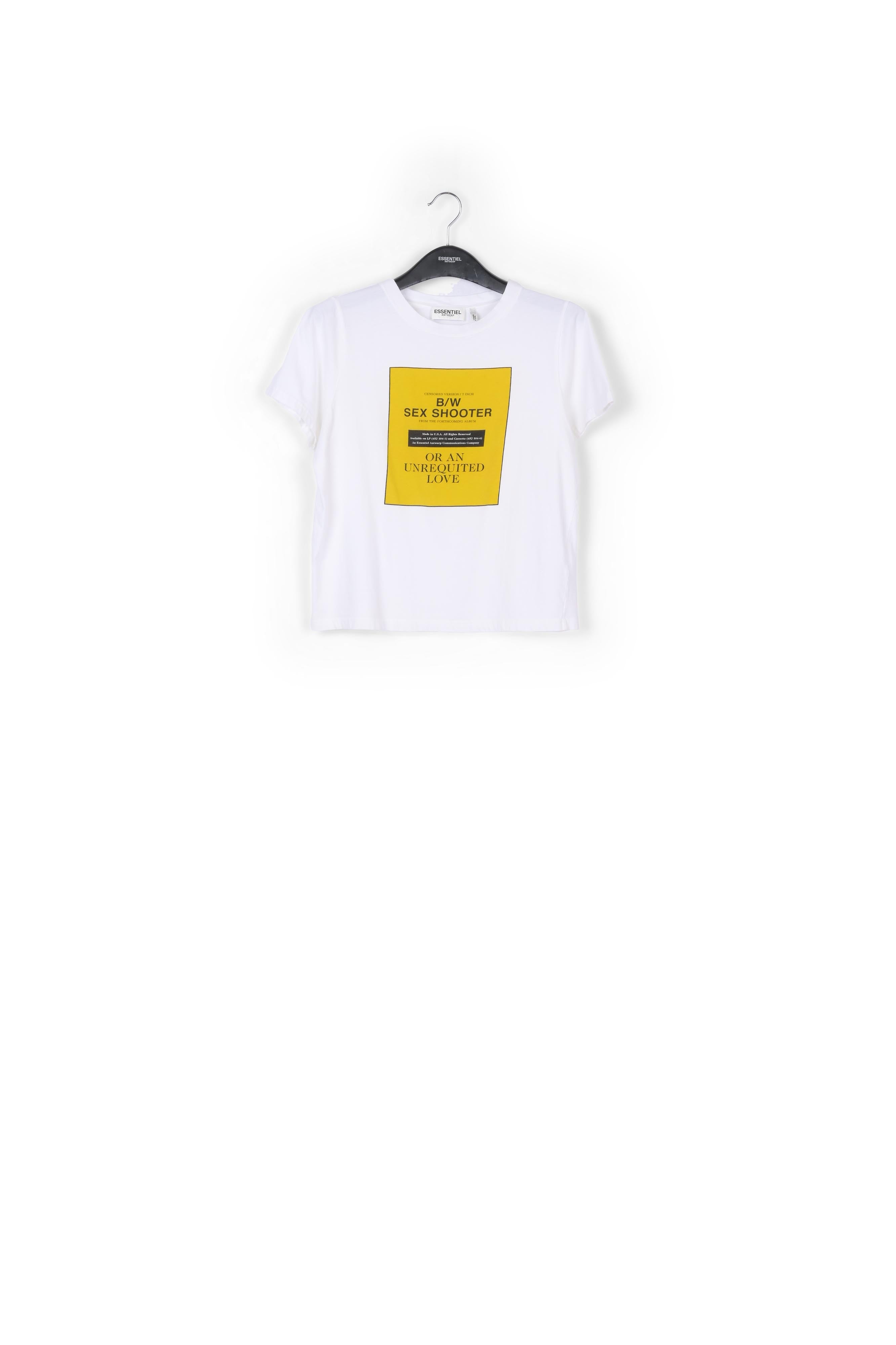 Off-white cotton-jersey 'sex shooter' t-shirt RE—SSENTIEL | Essentiel second hand