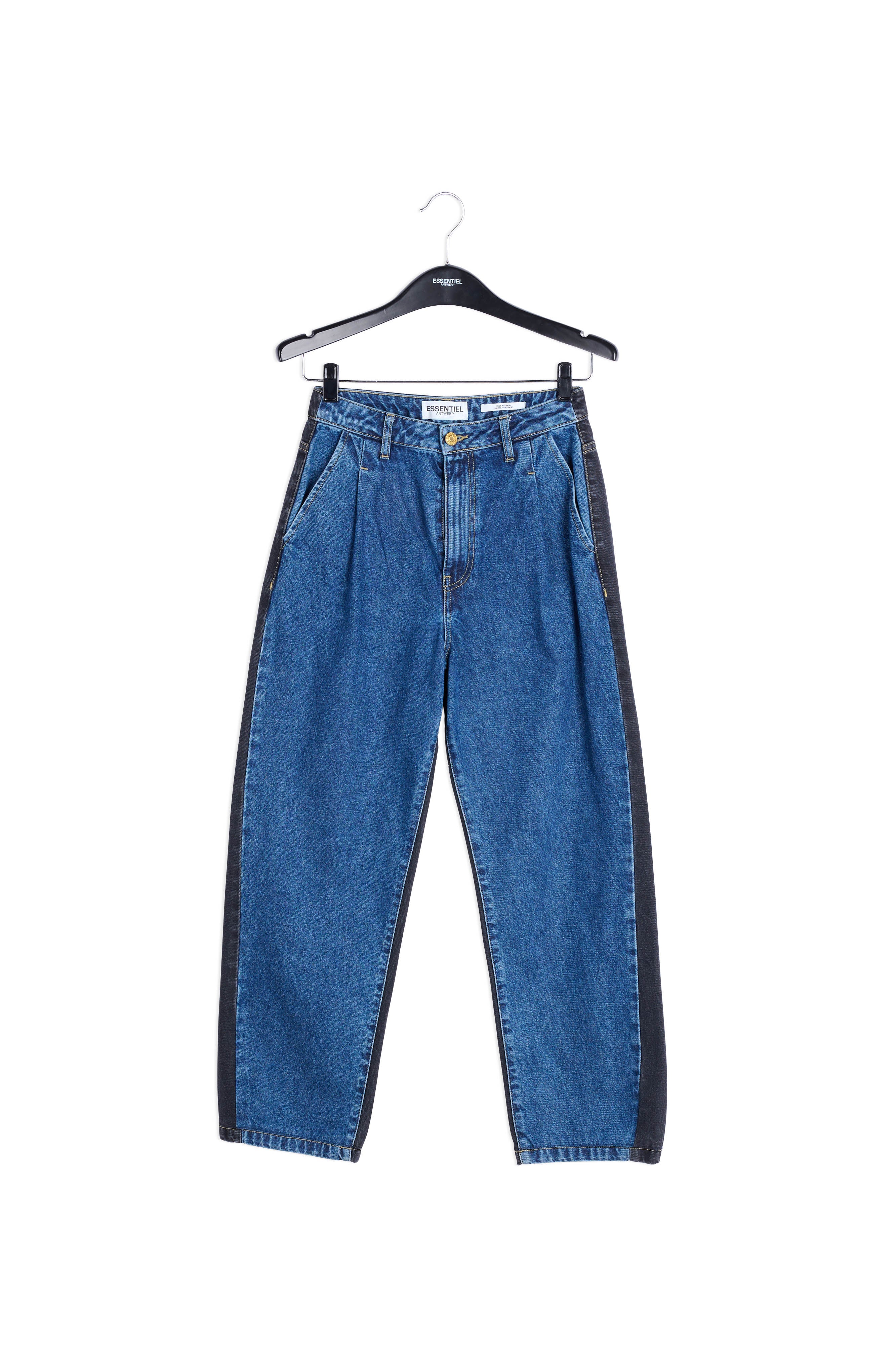 Two-tone cotton high-waisted jeans RE—SSENTIEL | Essentiel second hand