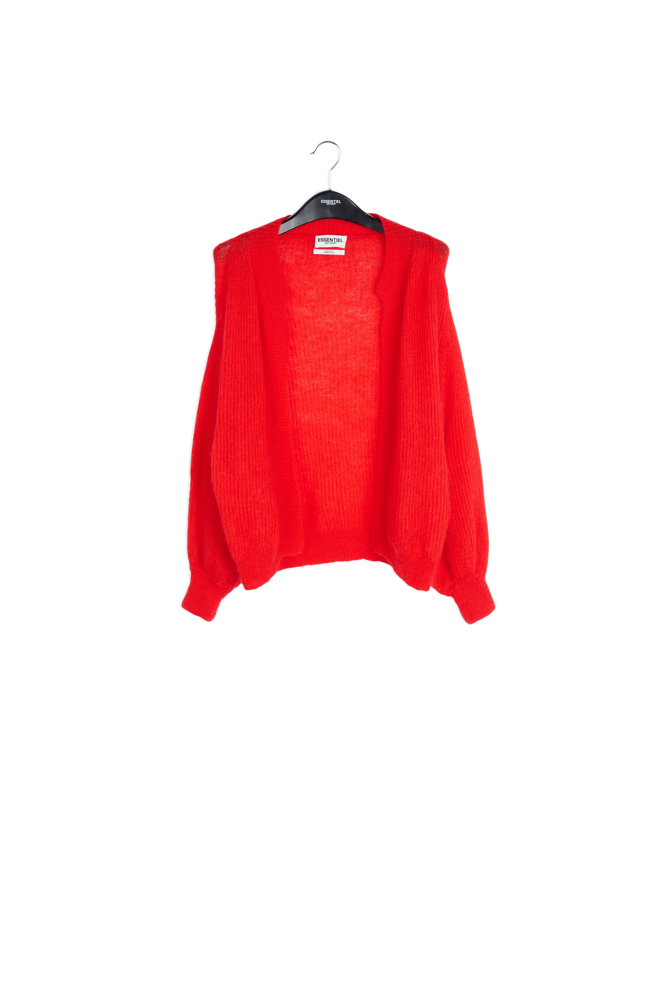 Orange mohair and wool blend cardigan RE—SSENTIEL | Essentiel second hand