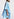 Light blue ruffled cotton dress Faume - seconde main