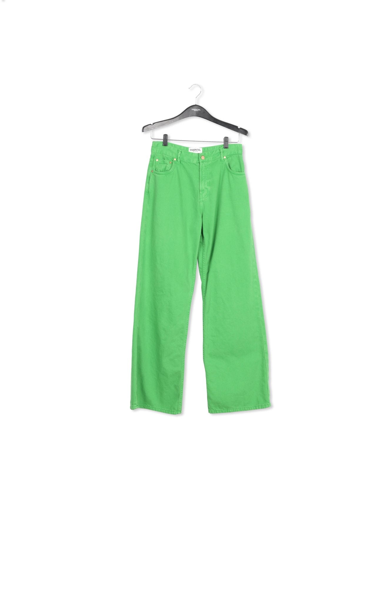 Green denim straight-leg jeans RE—SSENTIEL | Essentiel second hand