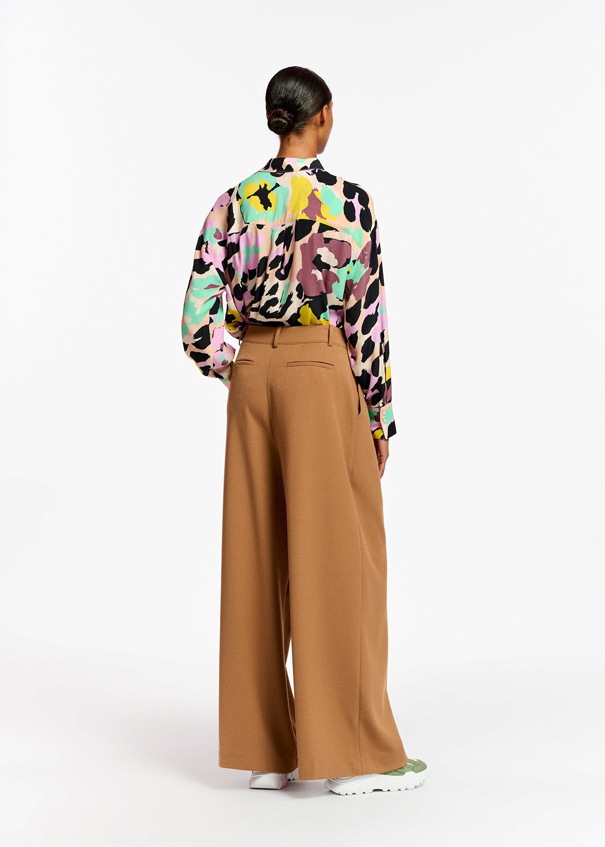 Camel wide-leg pants RE—SSENTIEL | Essentiel second hand