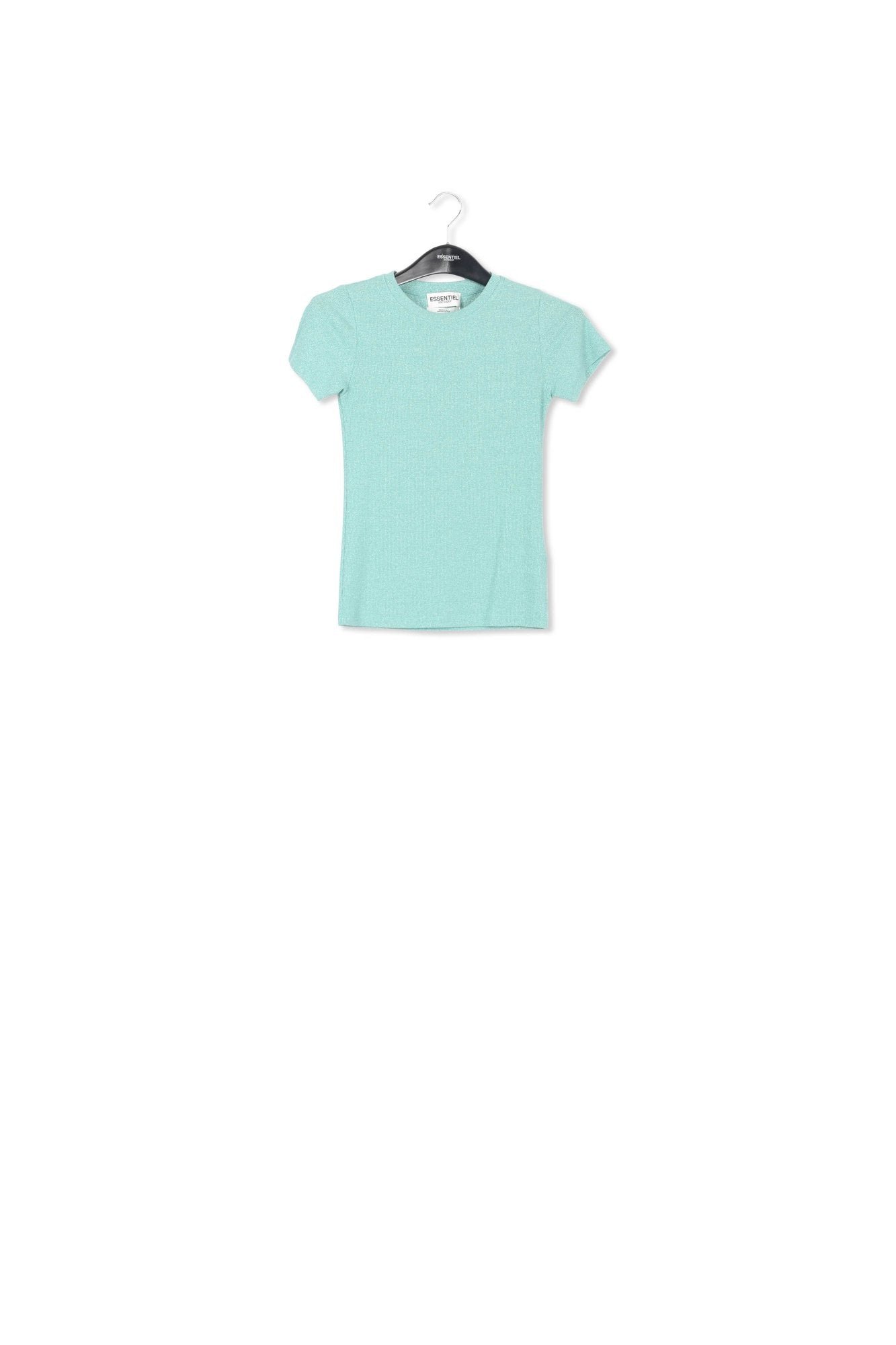 Turquoise lurex T-shirt RE—SSENTIEL | Essentiel second hand