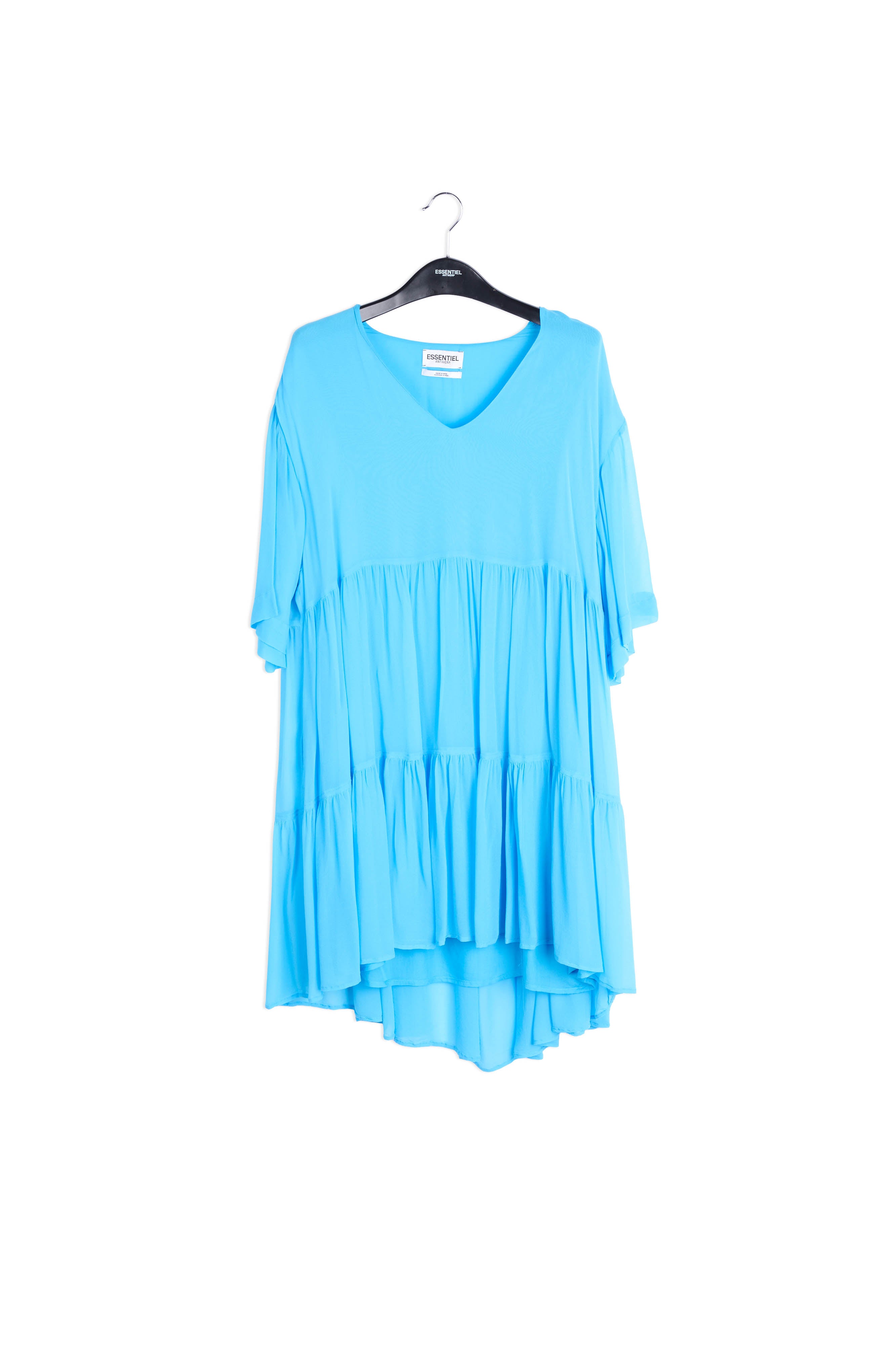 Blue tiered mini dress RE—SSENTIEL | Essentiel second hand