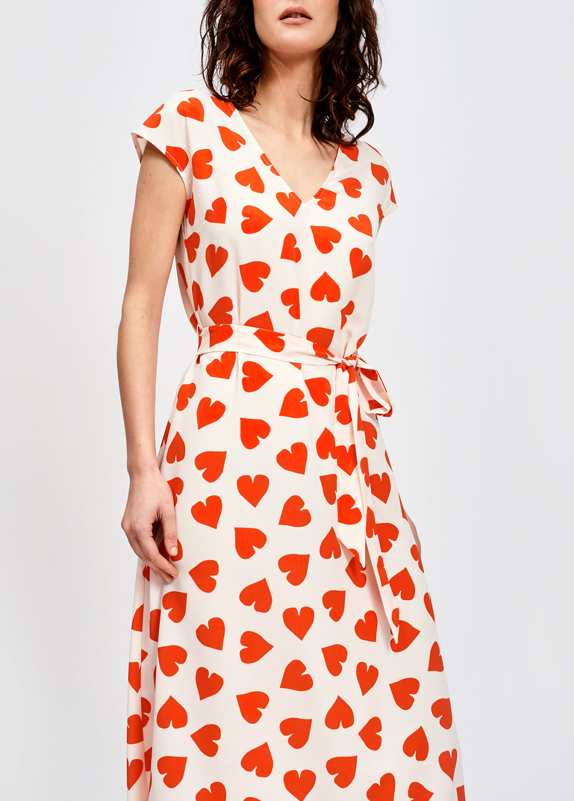 Zomerjurk met rode hartenprint RE—SSENTIEL | Essentiel second hand